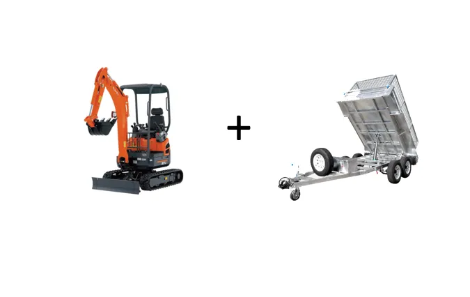 Excavator and hydraulic tipper bundle