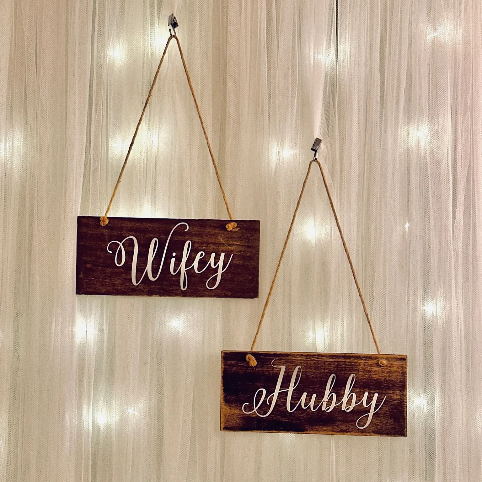 Wifey & Hubby (Wood)