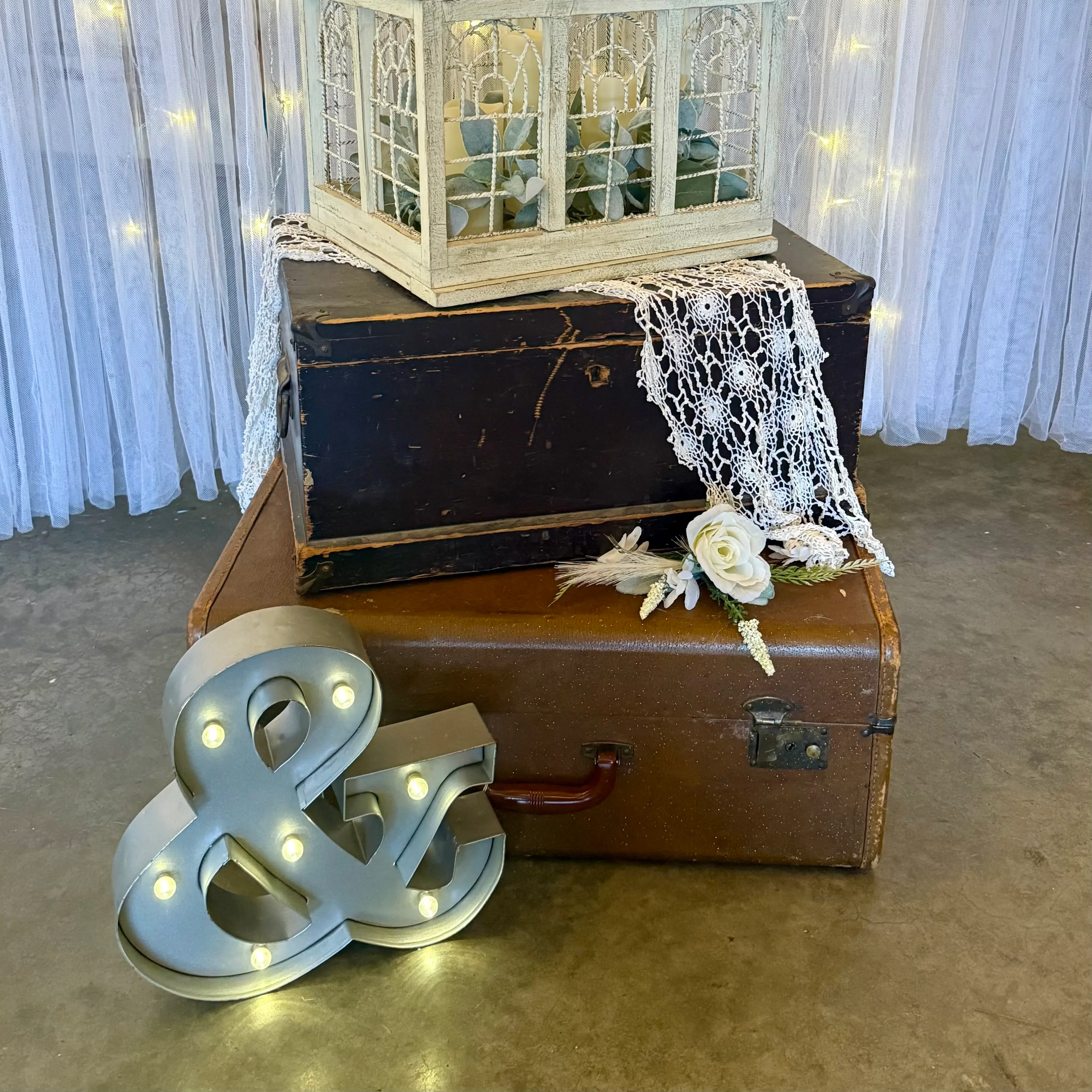 “&” Silver Light Up Sign