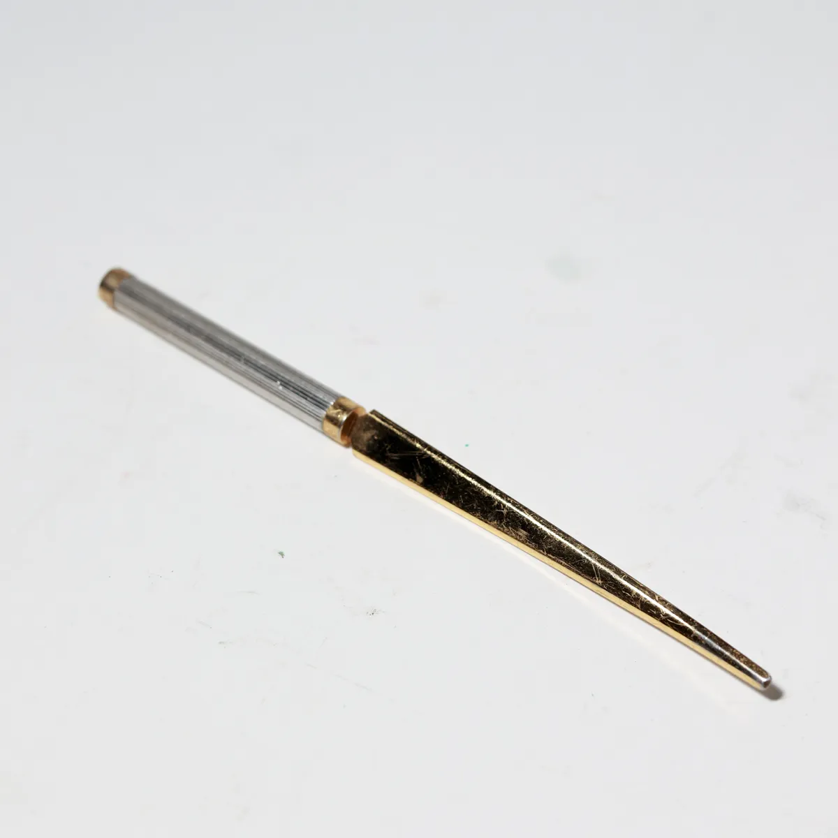 Mid-Century Two-Tone Gold Silver Metal Letter Opener