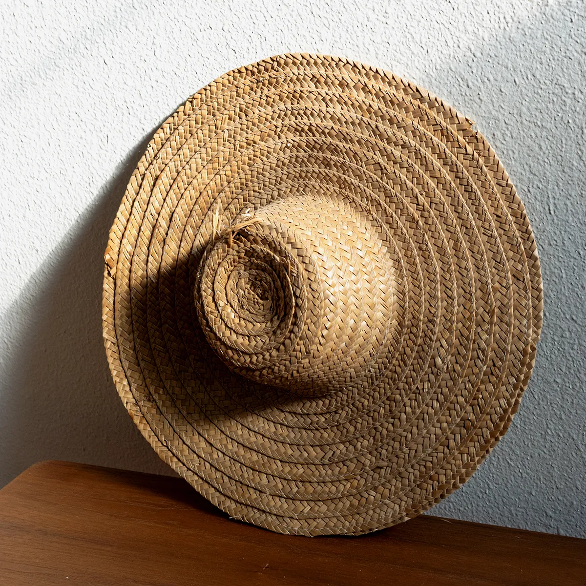 Imperfect Wide Brimmed Grandma Straw Wicker Gardening Hat