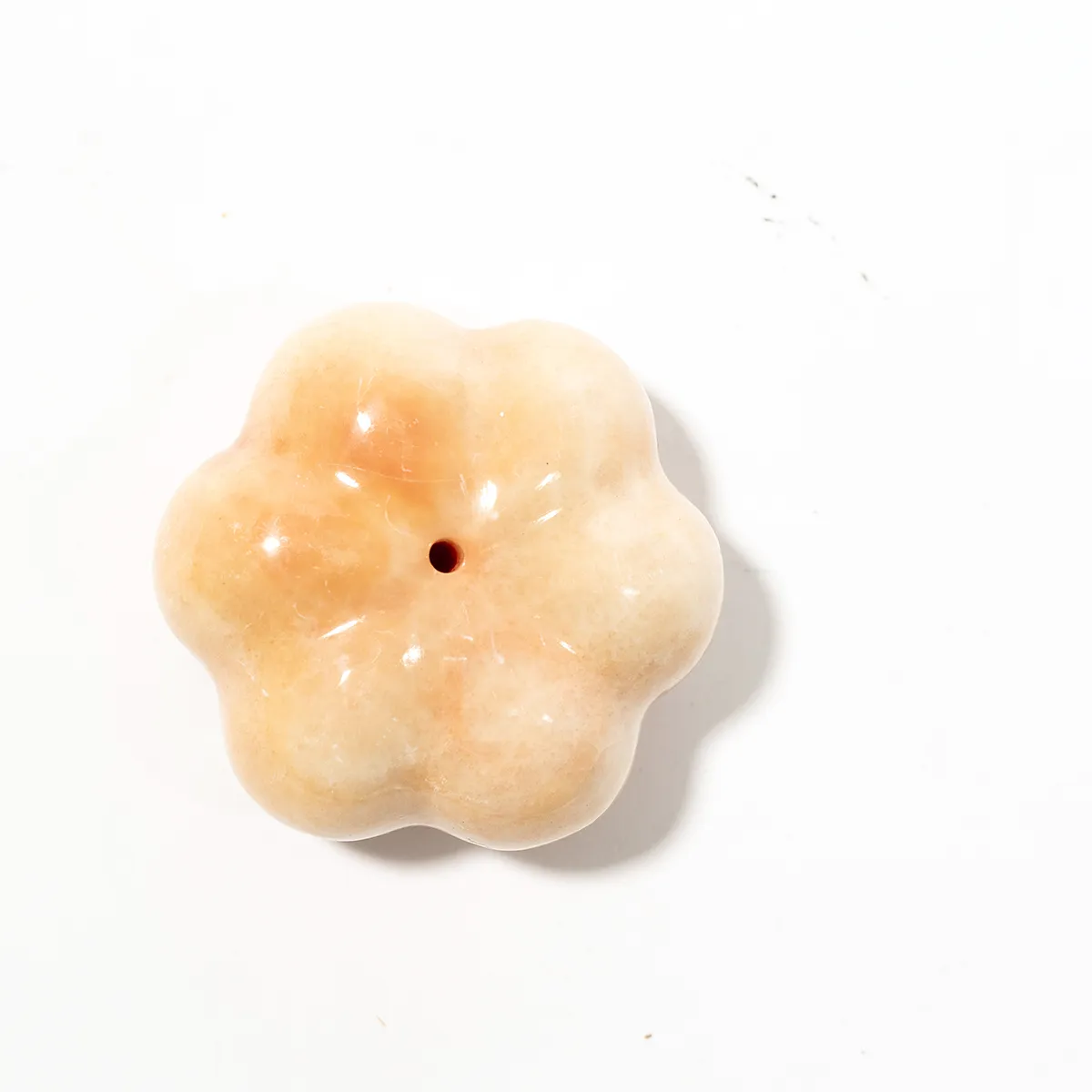 Alabaster Fruit Peach, Paperweight - 3" x 1.5"