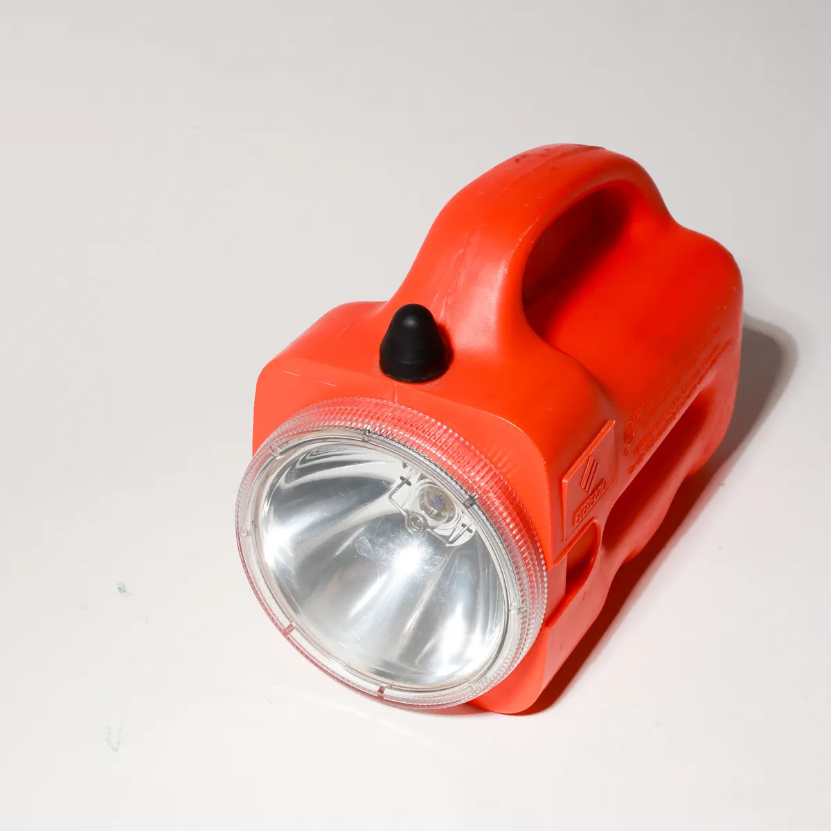 Retro Orange Plastic Emergency Spotlight Lantern Flashlight