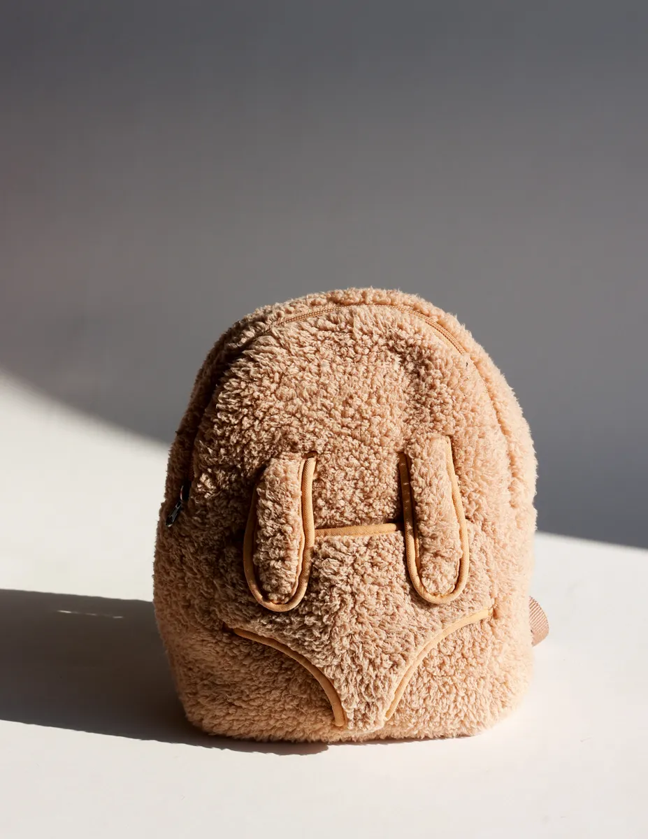 Soft Light Brown Childs Backpack Teddy Bear Carrier