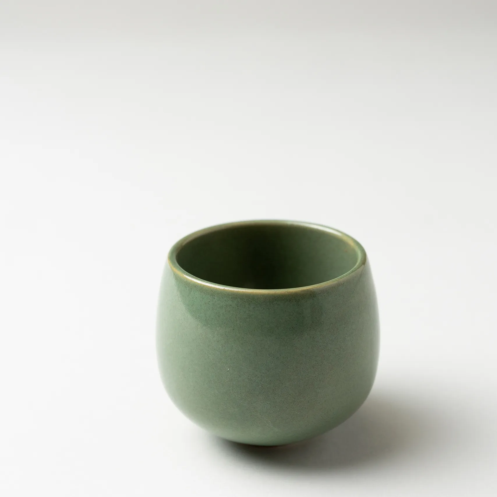 Gray Japanese ceramic cup - 2.75" x 2.75"