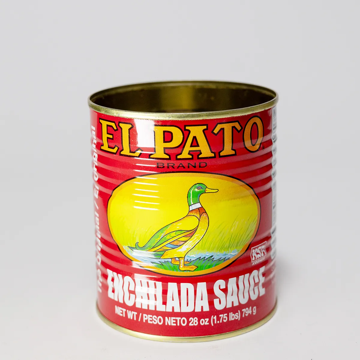 Bright Red El Pato Used Cans Enchilada Sauce