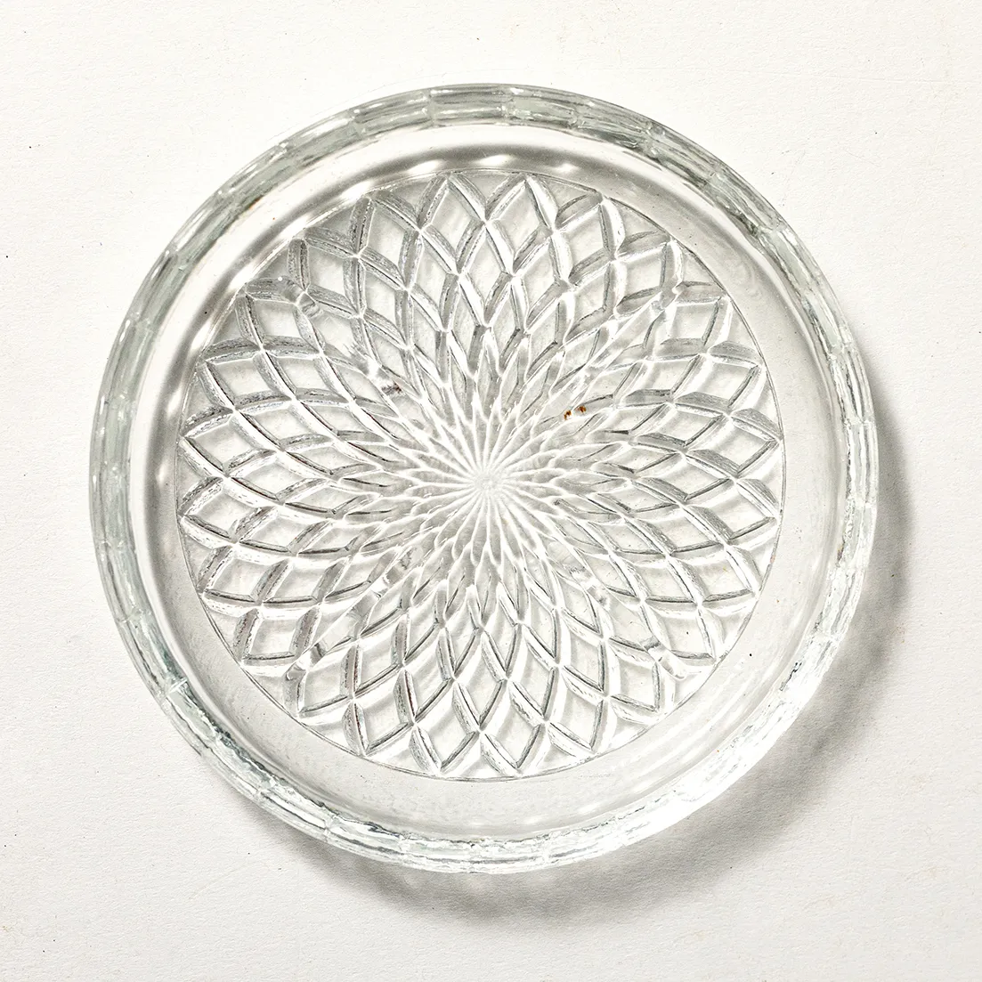 Clear Pressed Glass Coaster