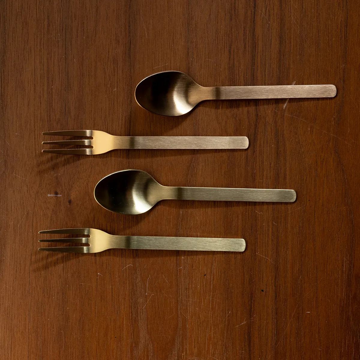 Gold Tea Fork and Spoon