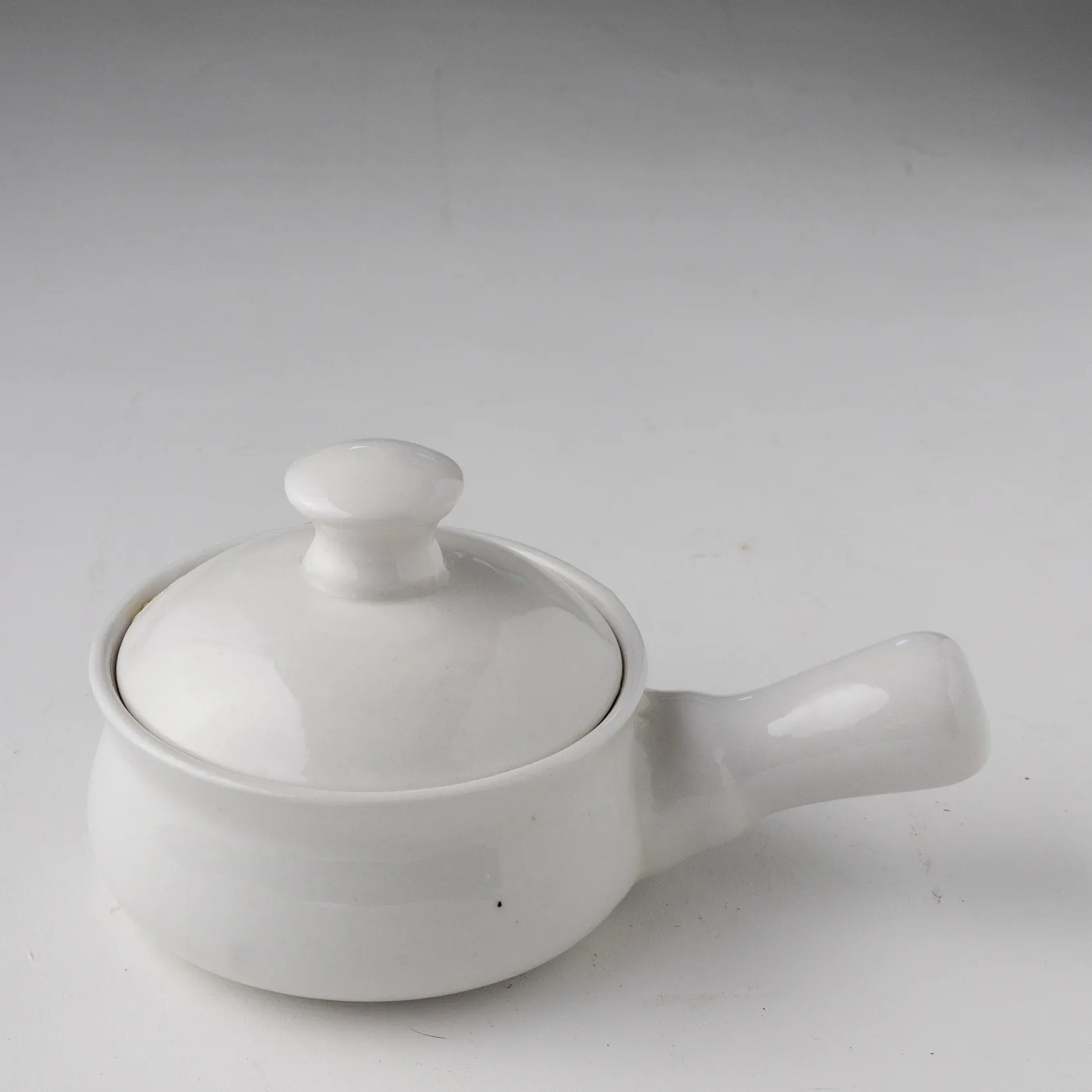 White Personal Crock - 3.75" x 7"