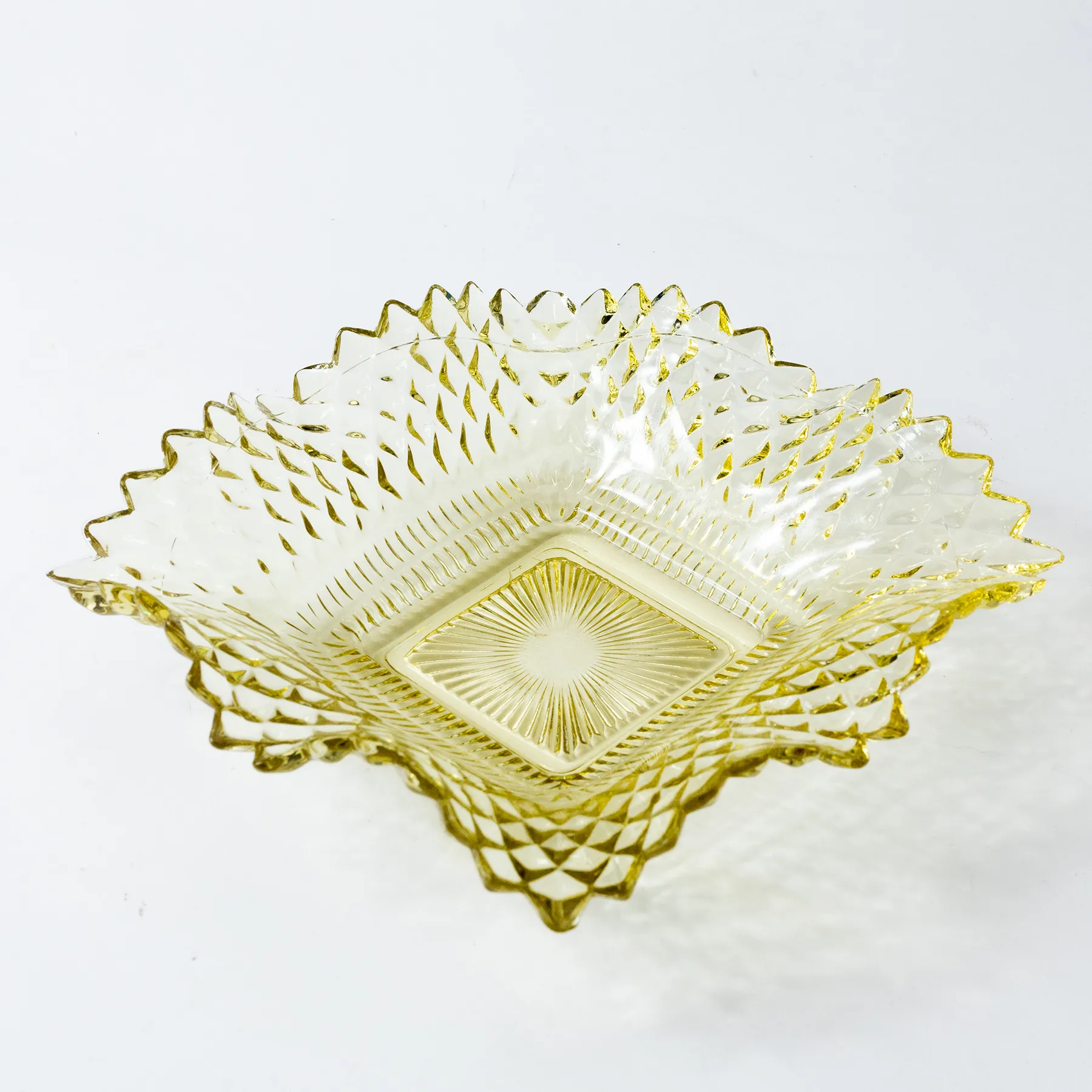 Yellow Clear Candy Dish