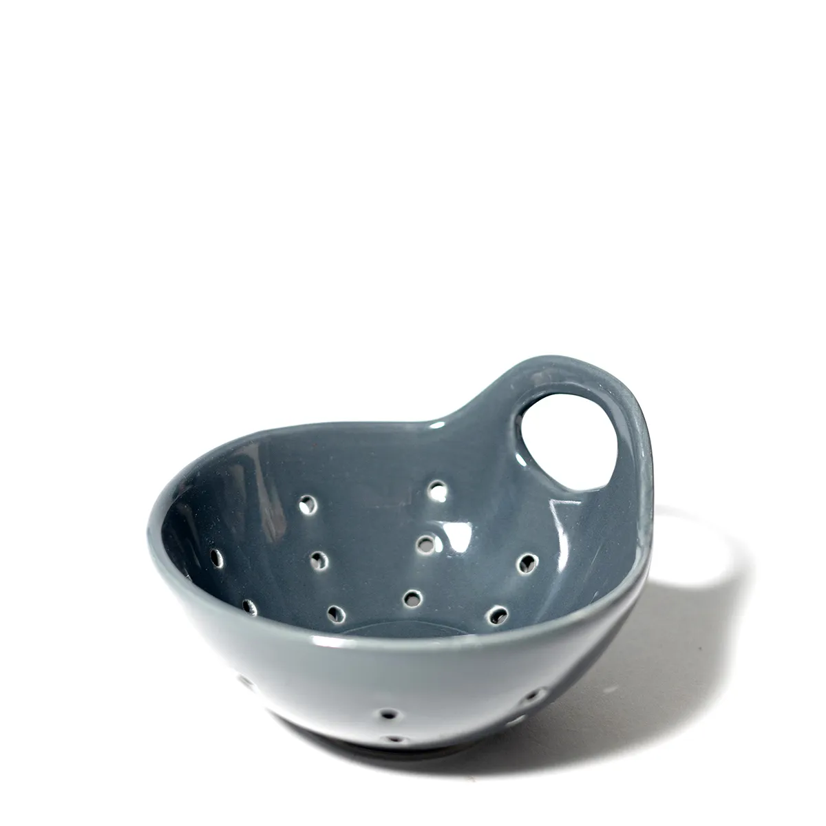 Ceramic Purple Dark Gray Small colander