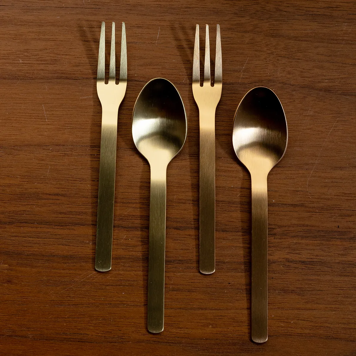 Gold Tea Fork and Spoon