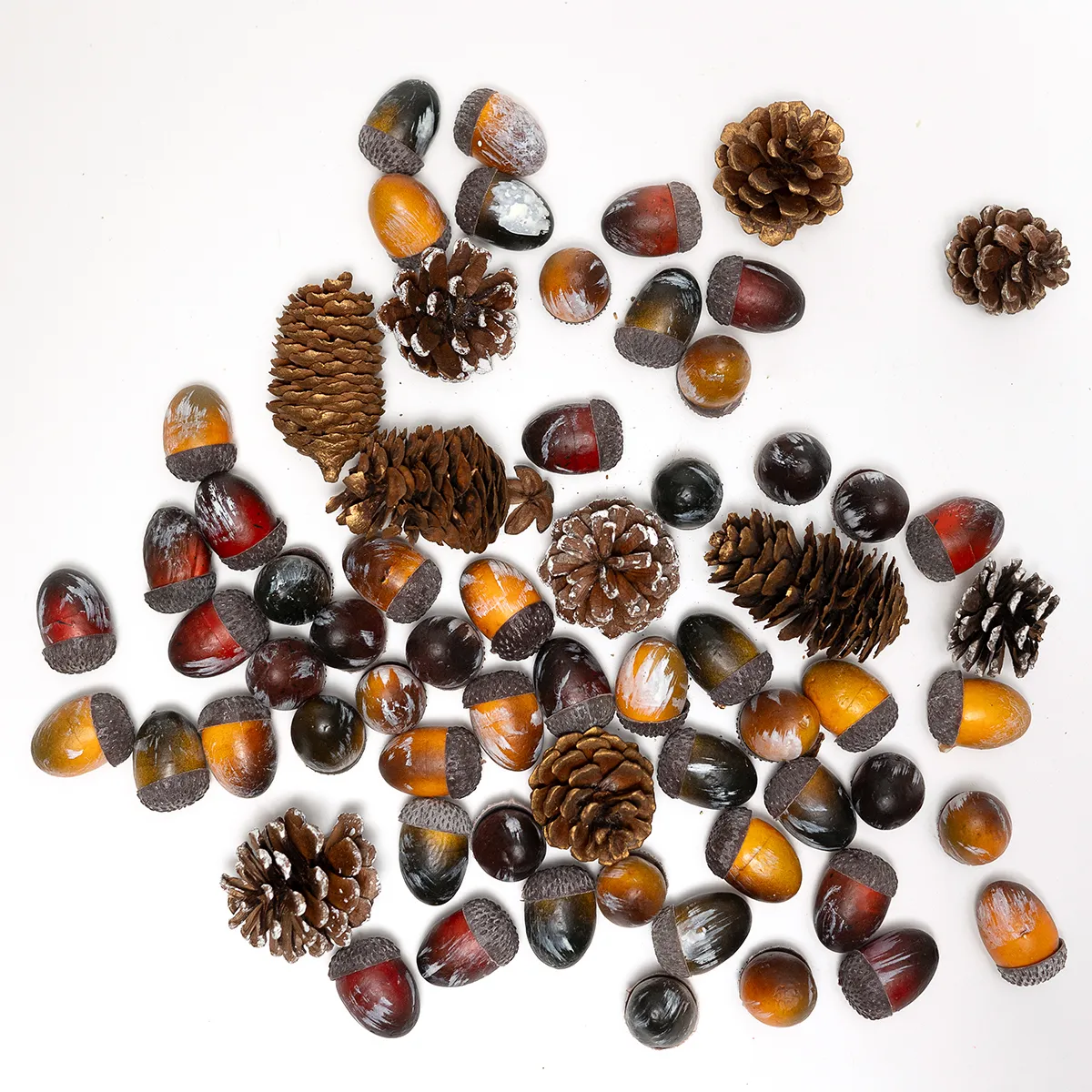 Fall Decor Artificial Acorns and Pinecones