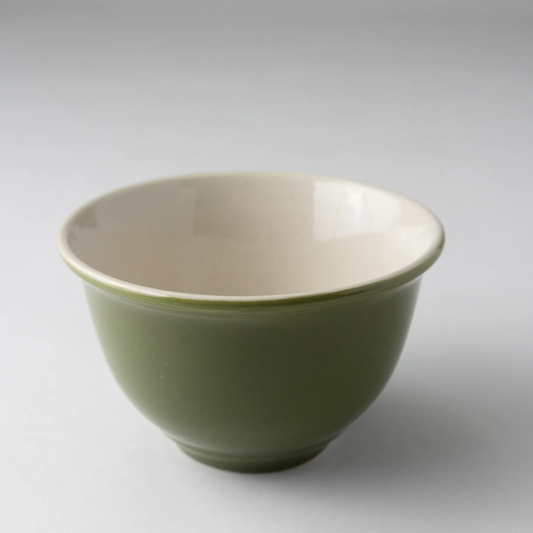 Medium Sized Olive Green Ramekin - 3" x 5"