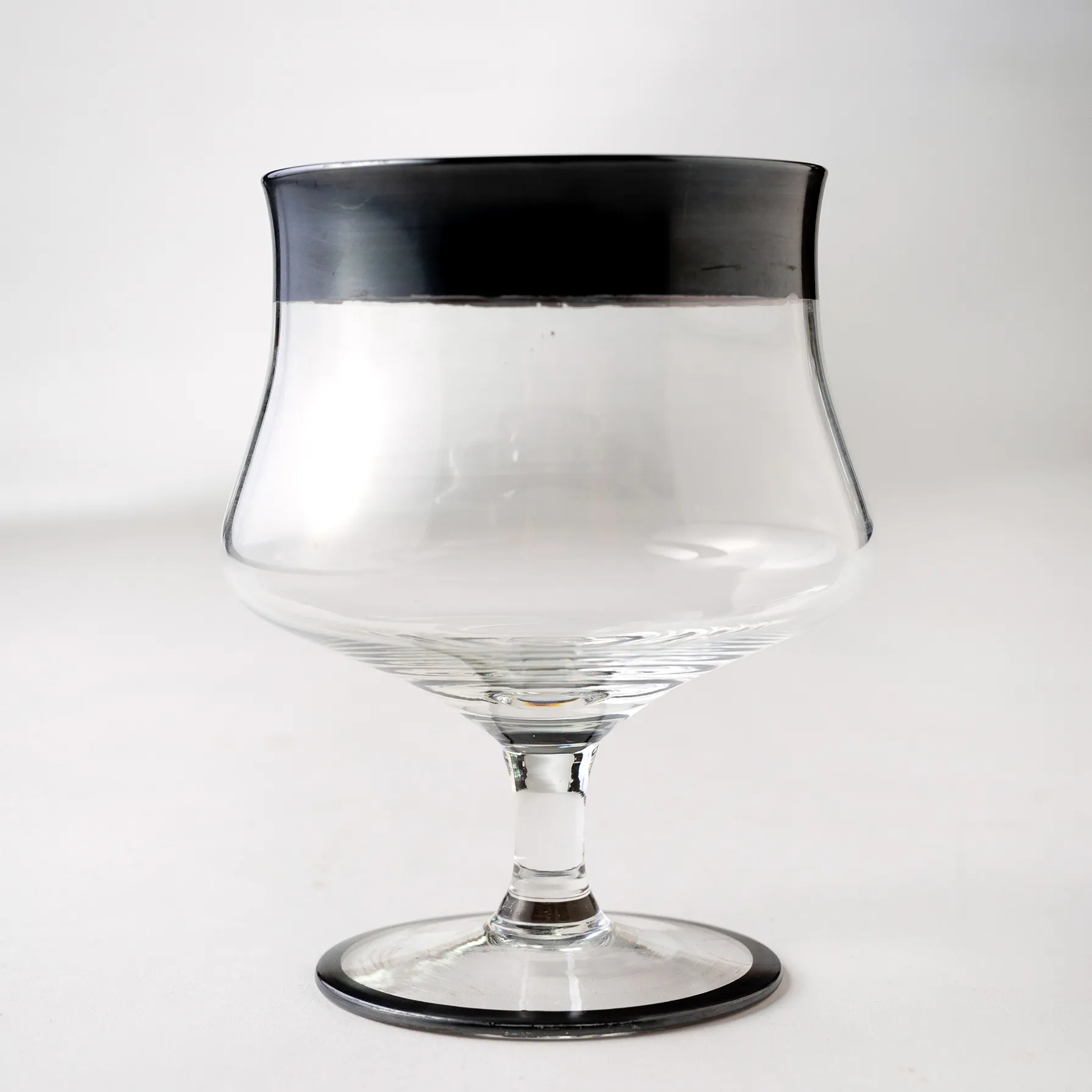 Weathered Bronze Rimmed Brandy Snifter