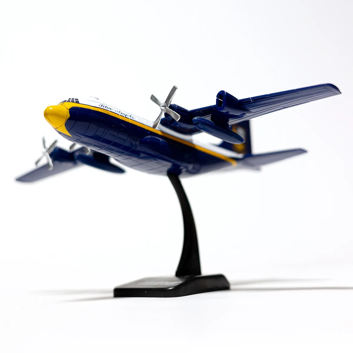 C-130 FAT ALBERT MODEL Airplane on a stand Blue and White