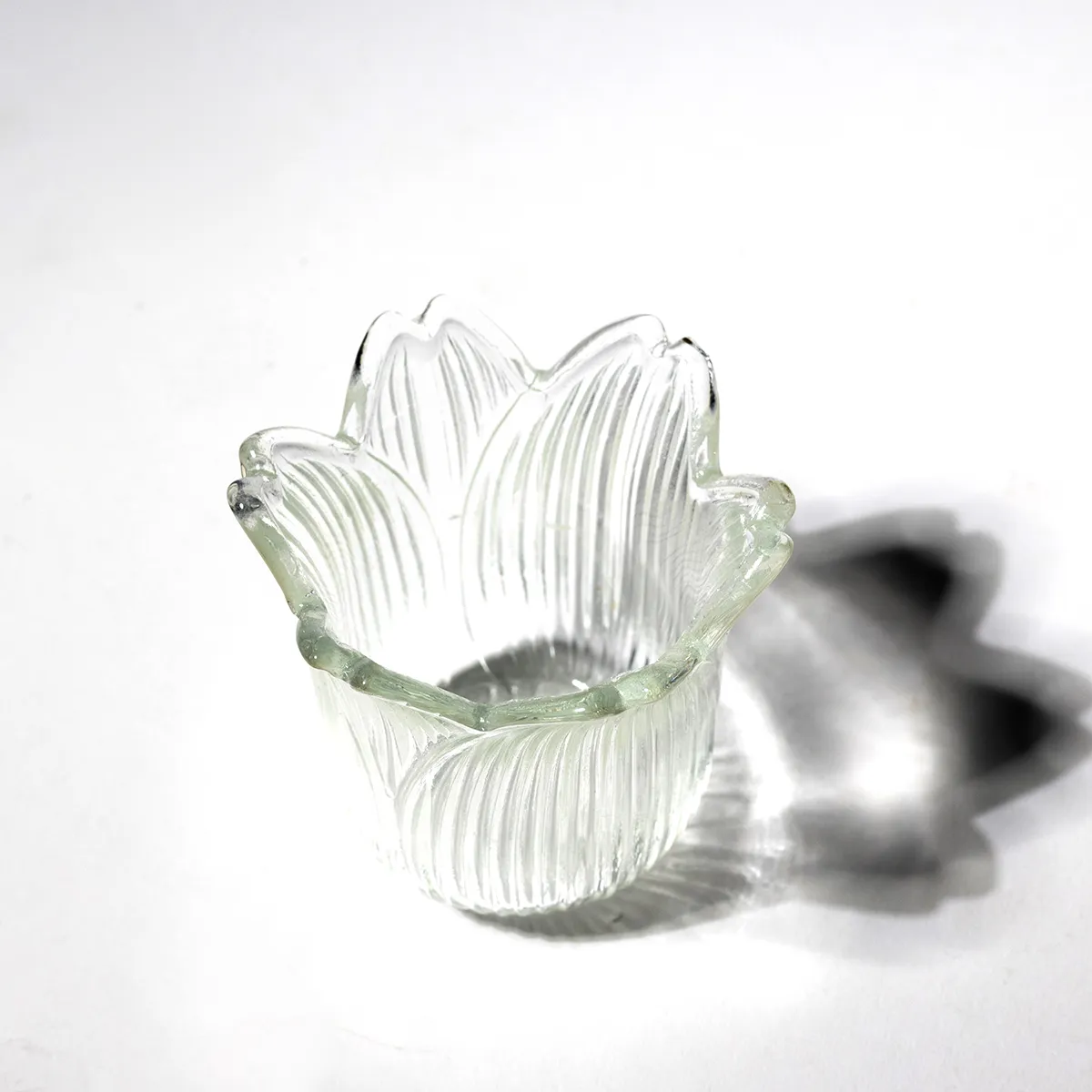 Clear Flower Blossom Votive Candle Holder