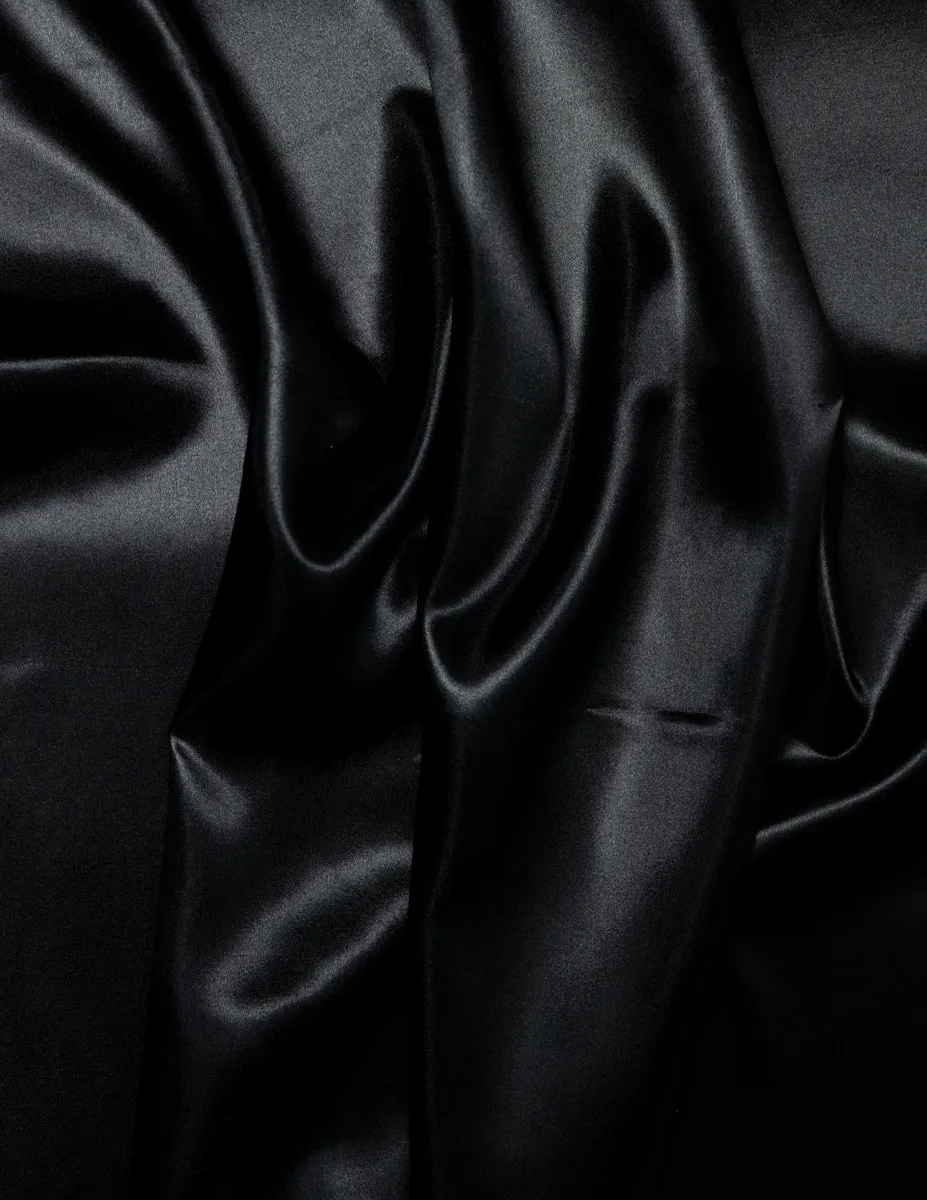 Fabric: Black Satin like Fabric Shiny