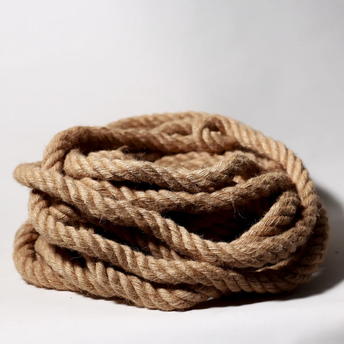 Coiled Natural Jute Rope Rustic Nautical Farmhouse Decor Prop