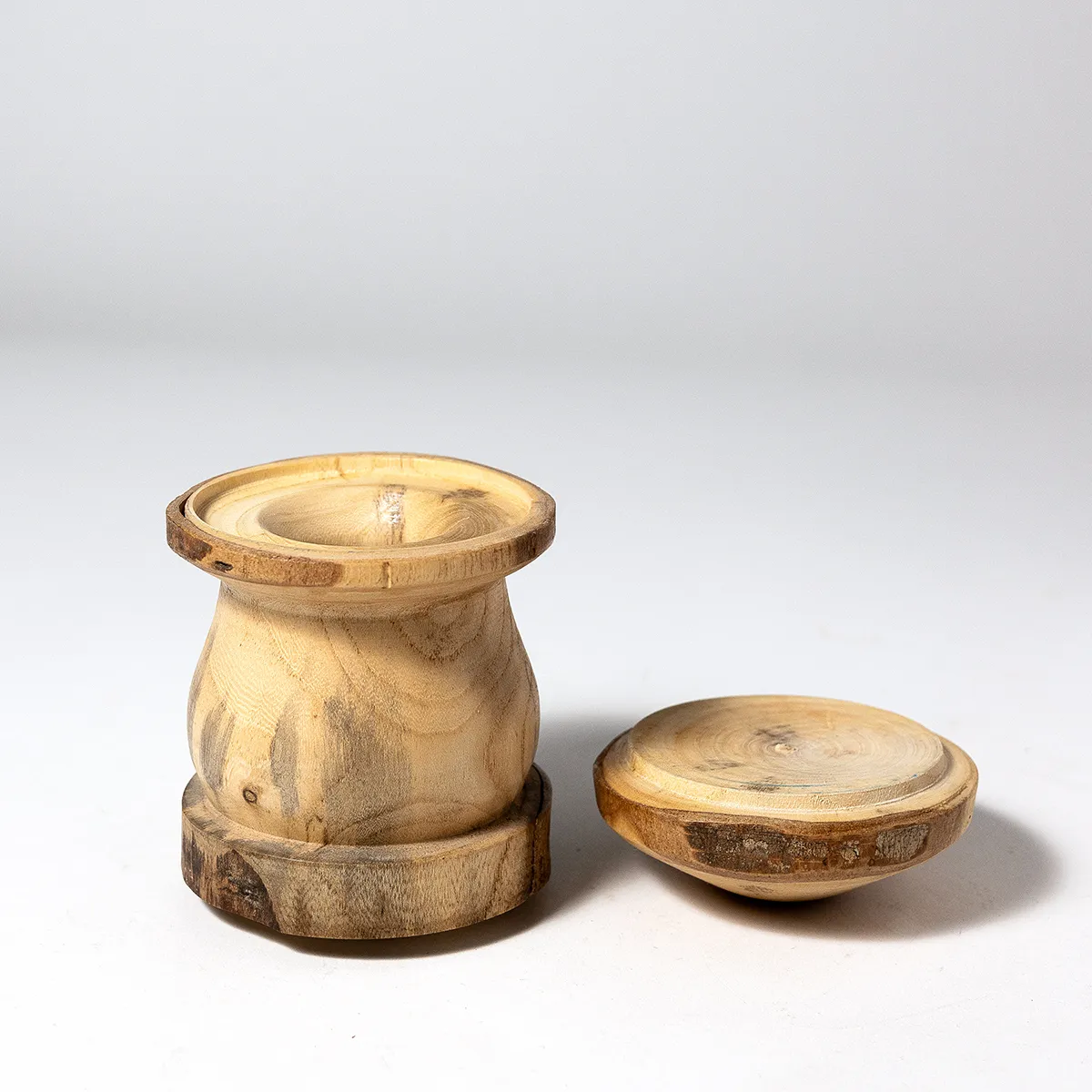 Spalted Beech potpourri bowl with a wooden lid