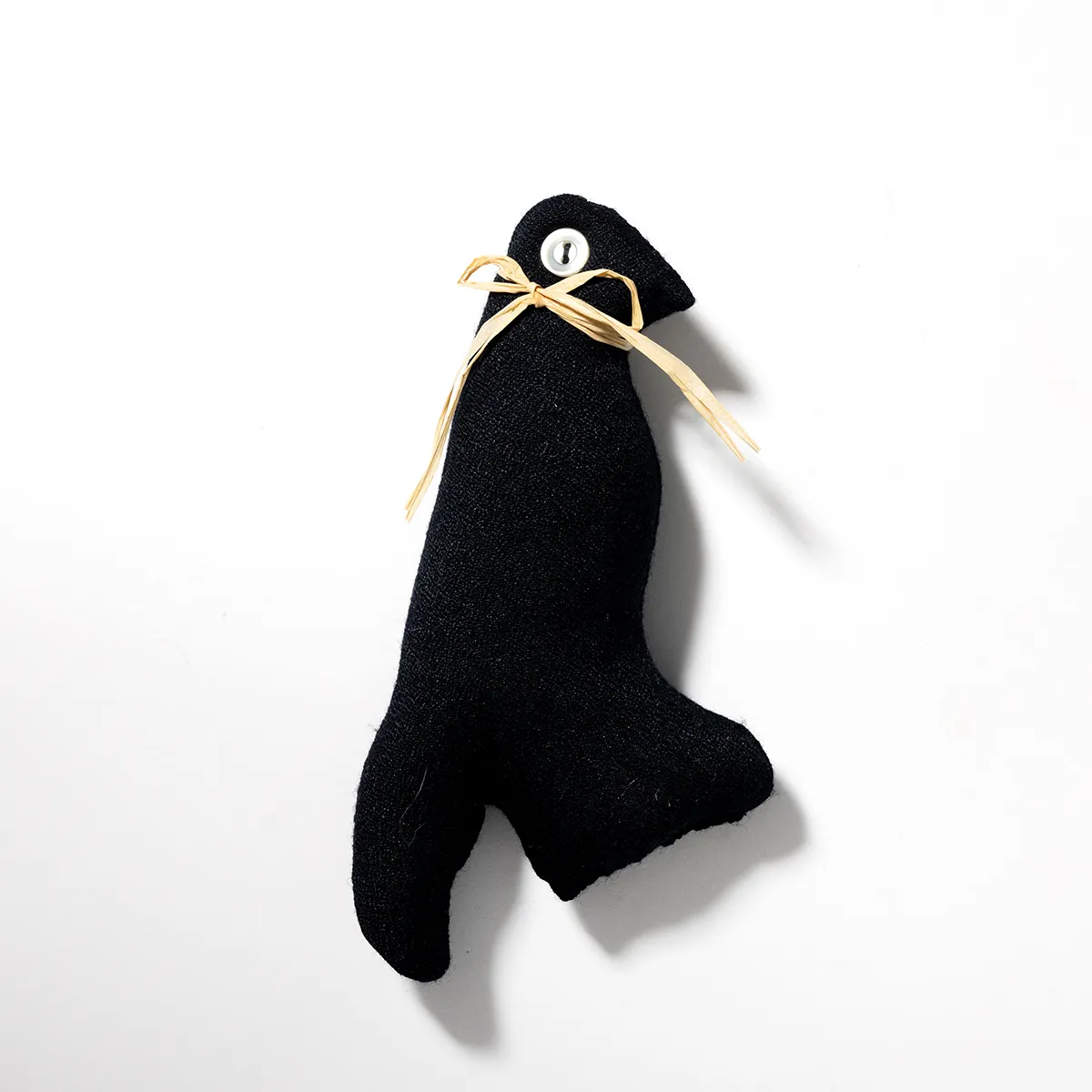 Handmade Sewn Black Bird Halloween Decoration