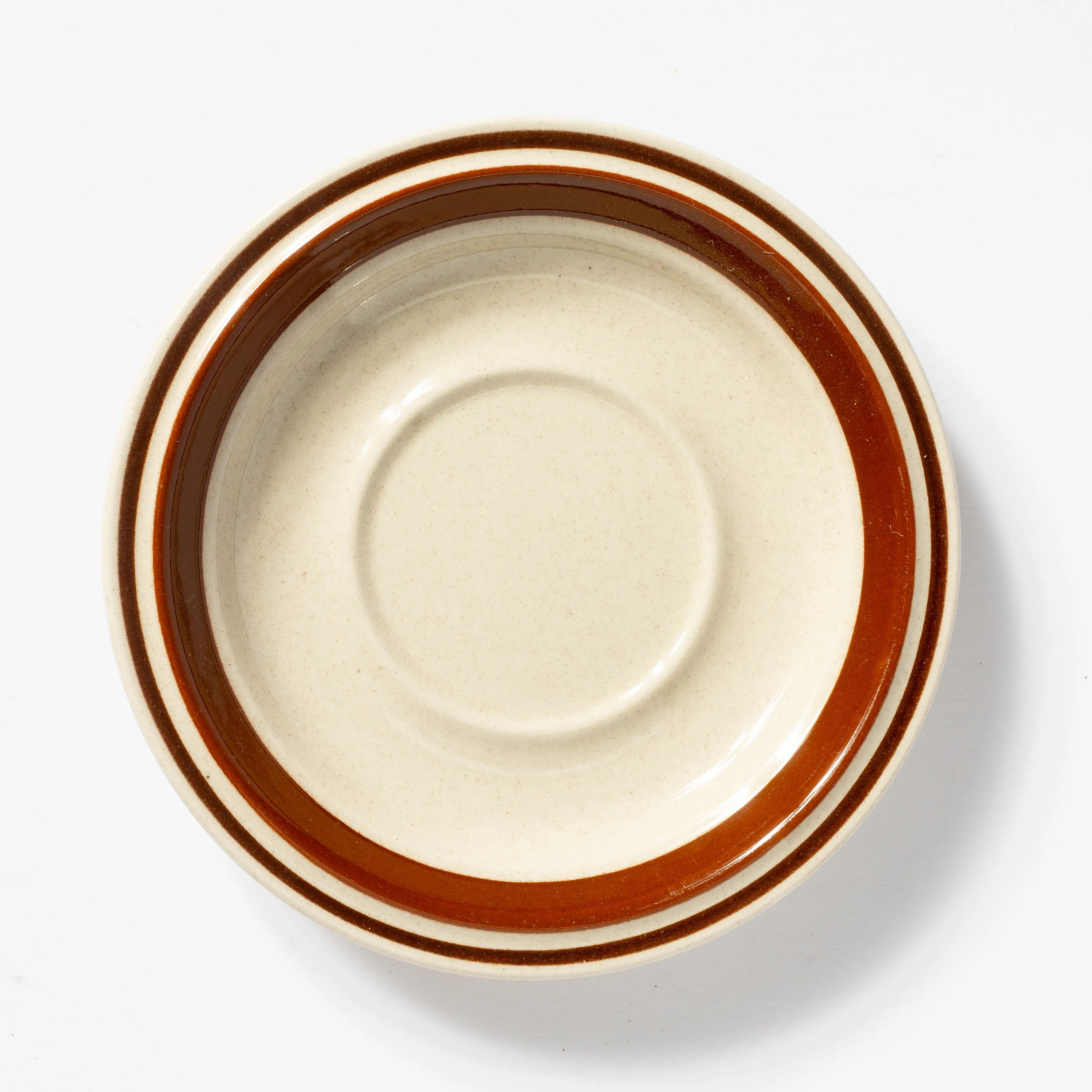 Chateau Hand Painted Stoneware Dark brown Saucer - 6"