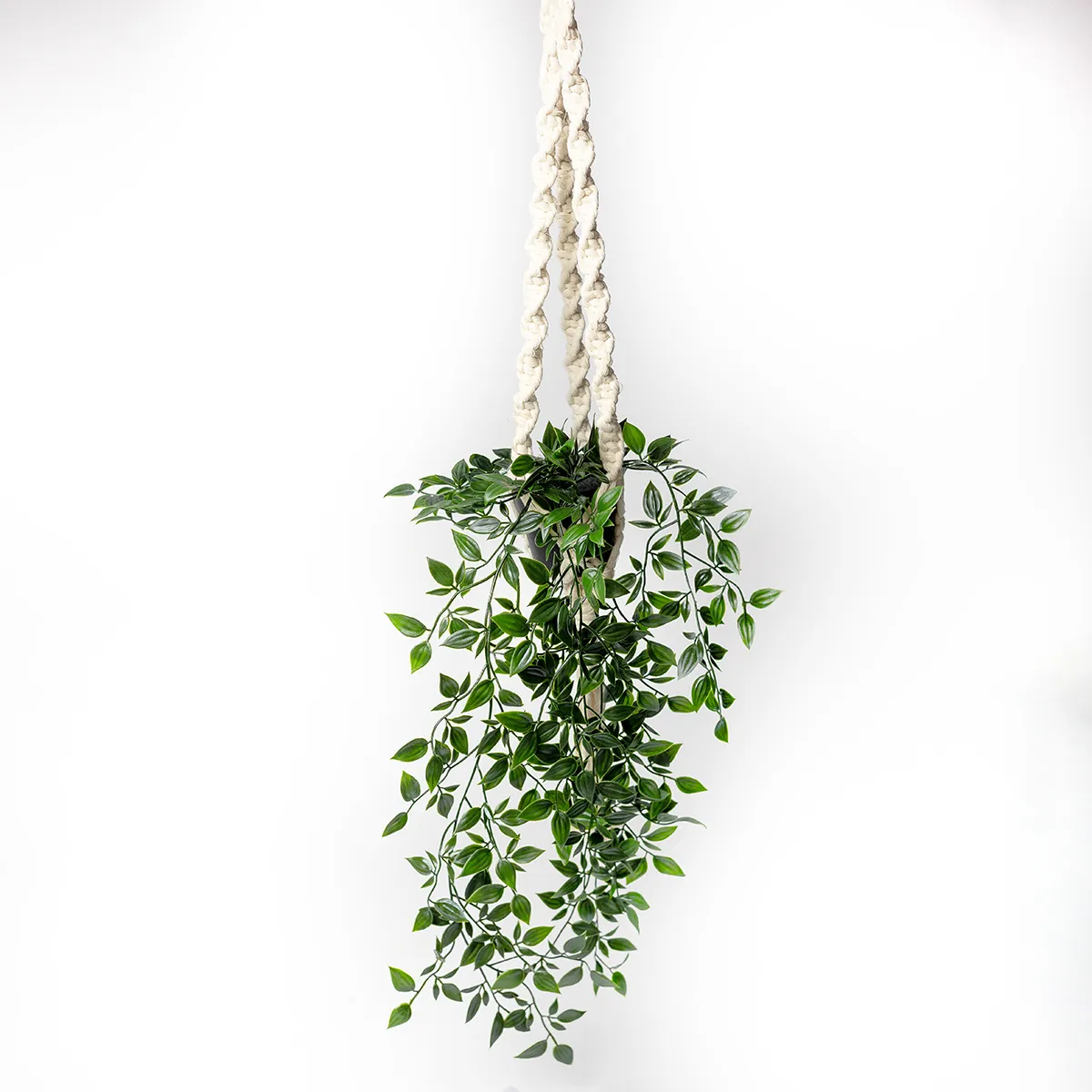 Handmade Cream Ecru Macrame Hanging Plant Holder