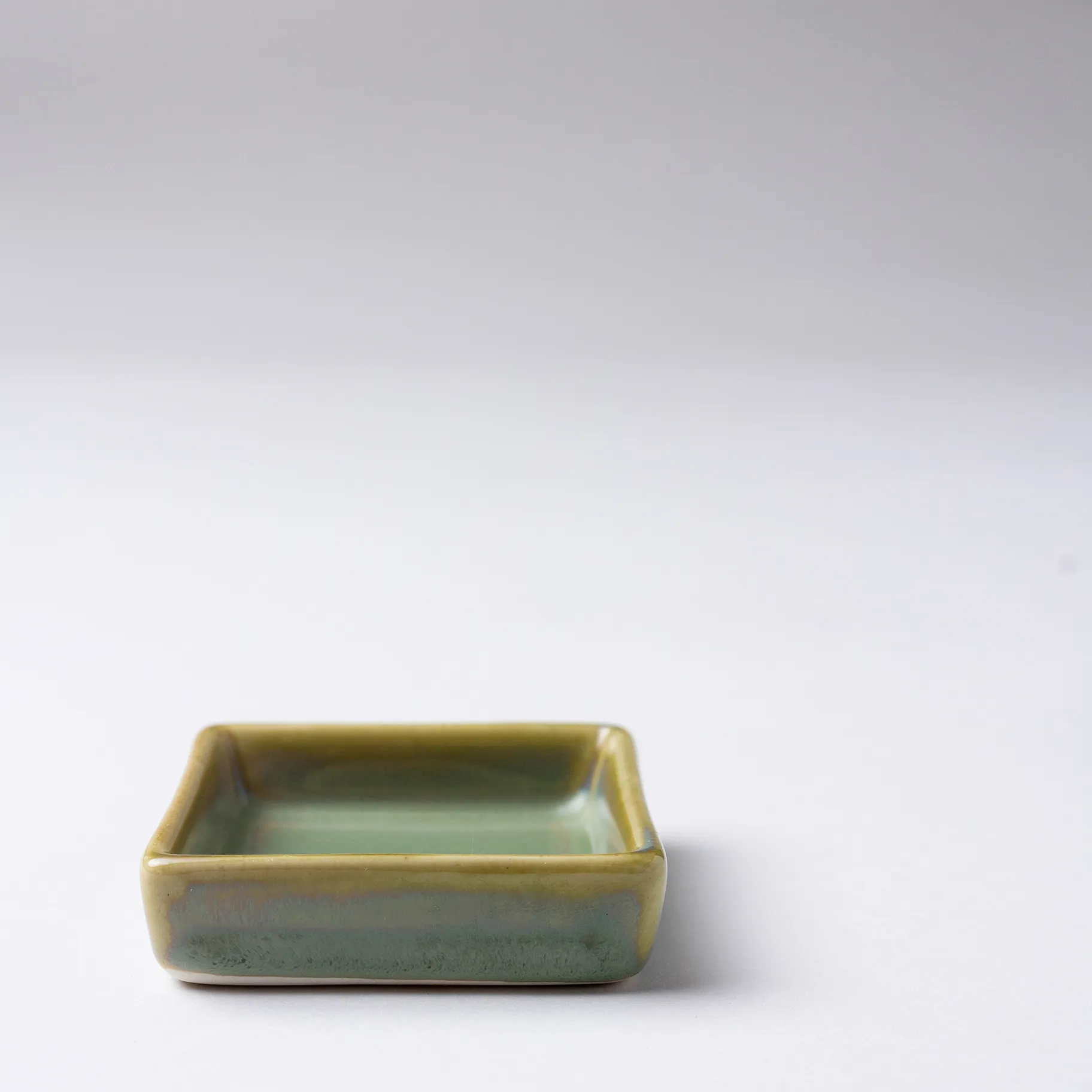 Small Green Square Dish - .75" x 2.5"