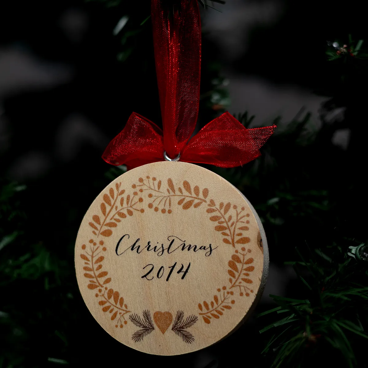 Christmas 2014 Block of wood Ornament