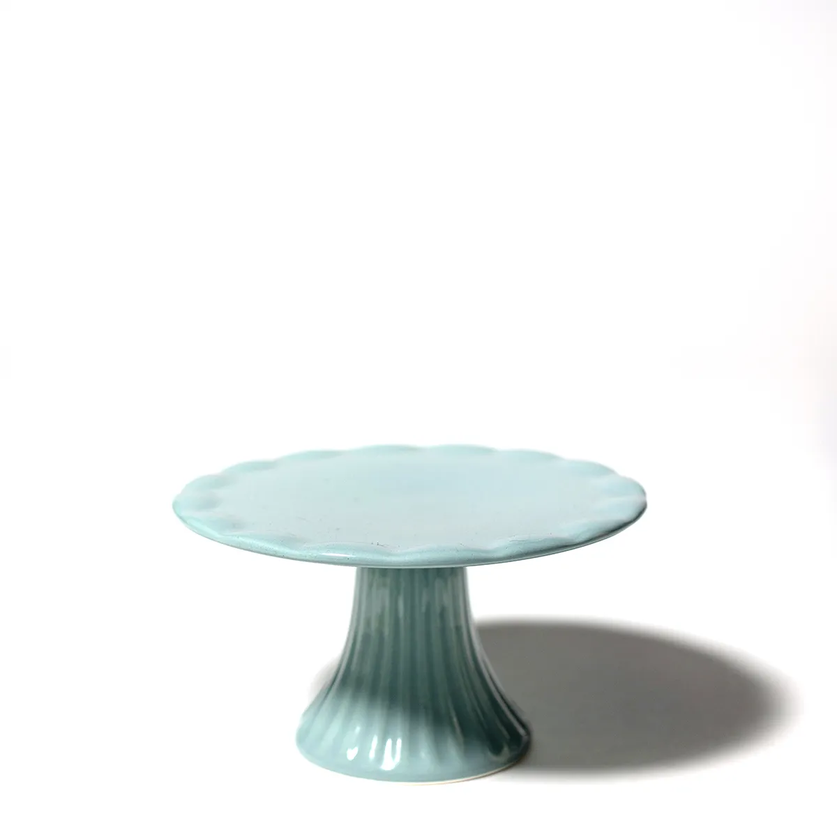 Ceramic smoky blue Cake Stand