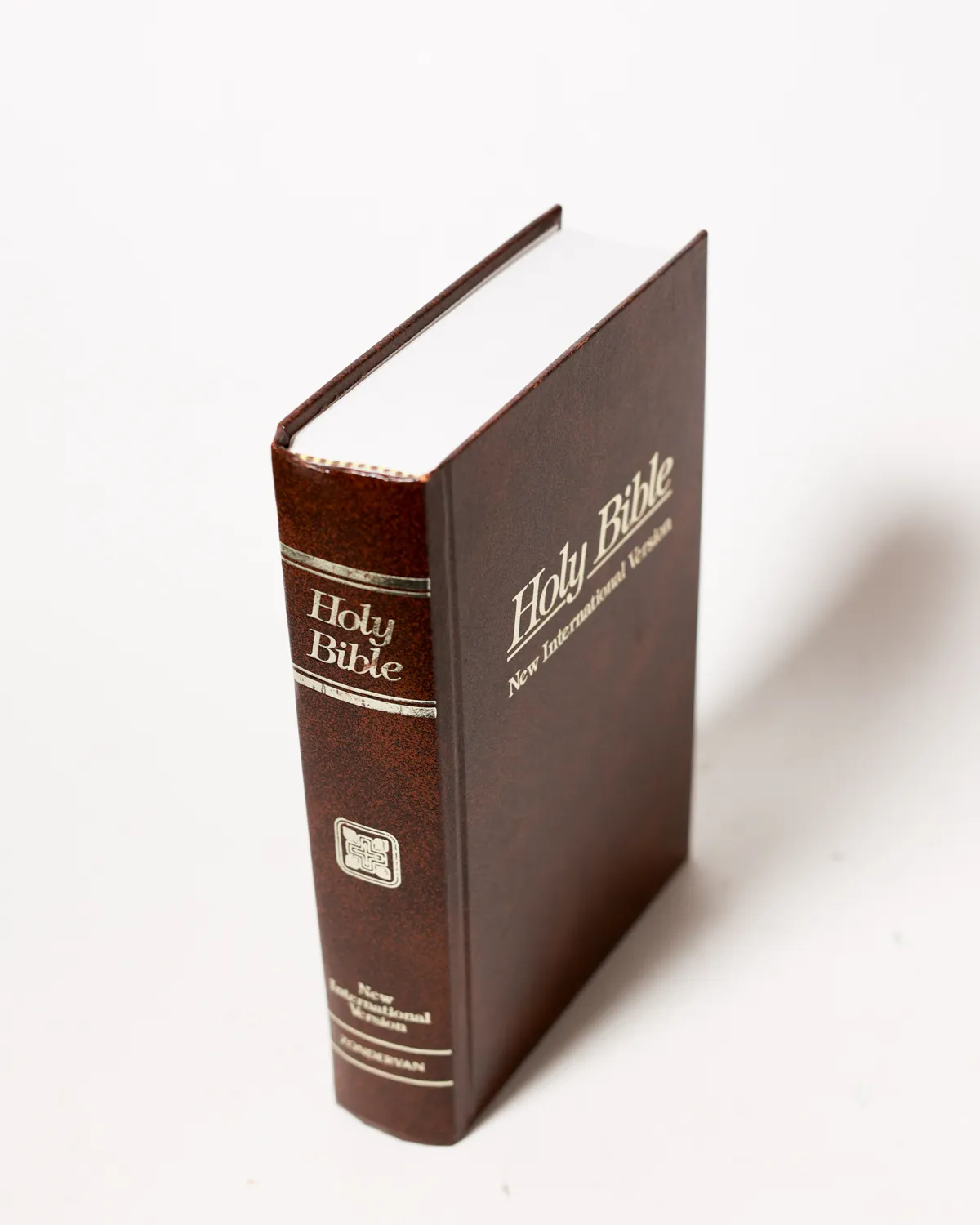 Vintage NIV Zondervan Holy Bible Brown Leather Hardcover