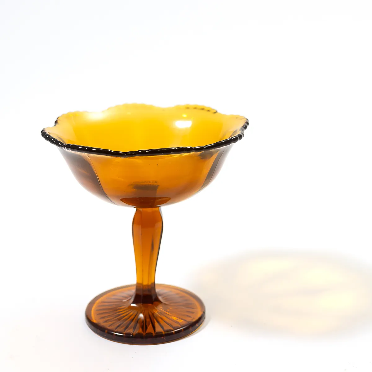 Indiana Glass Compote Pedestalled Bowl Gold - 6" x 6.25"