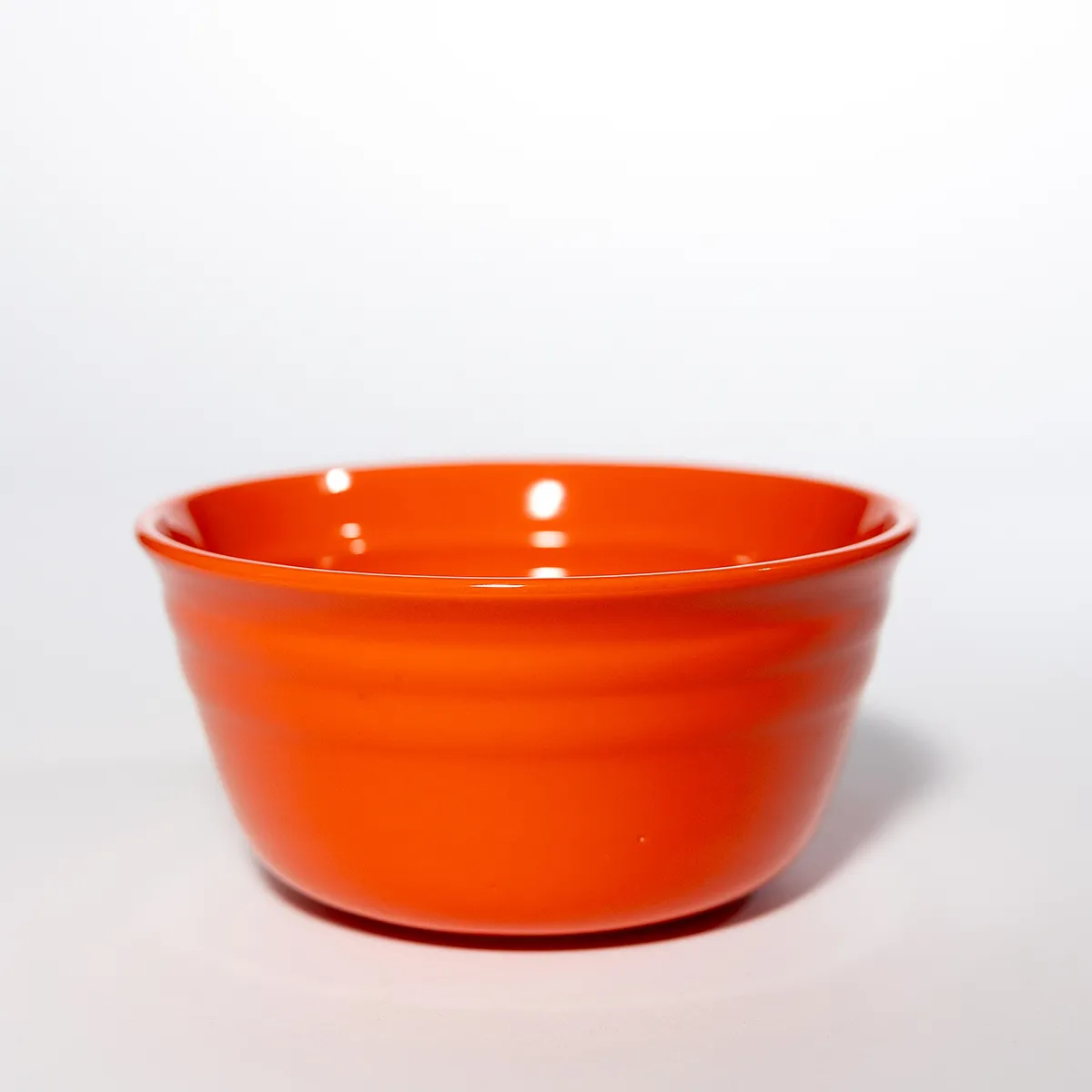 Double Ridge Tangerine Orange cereal bowl - 3" x 6"