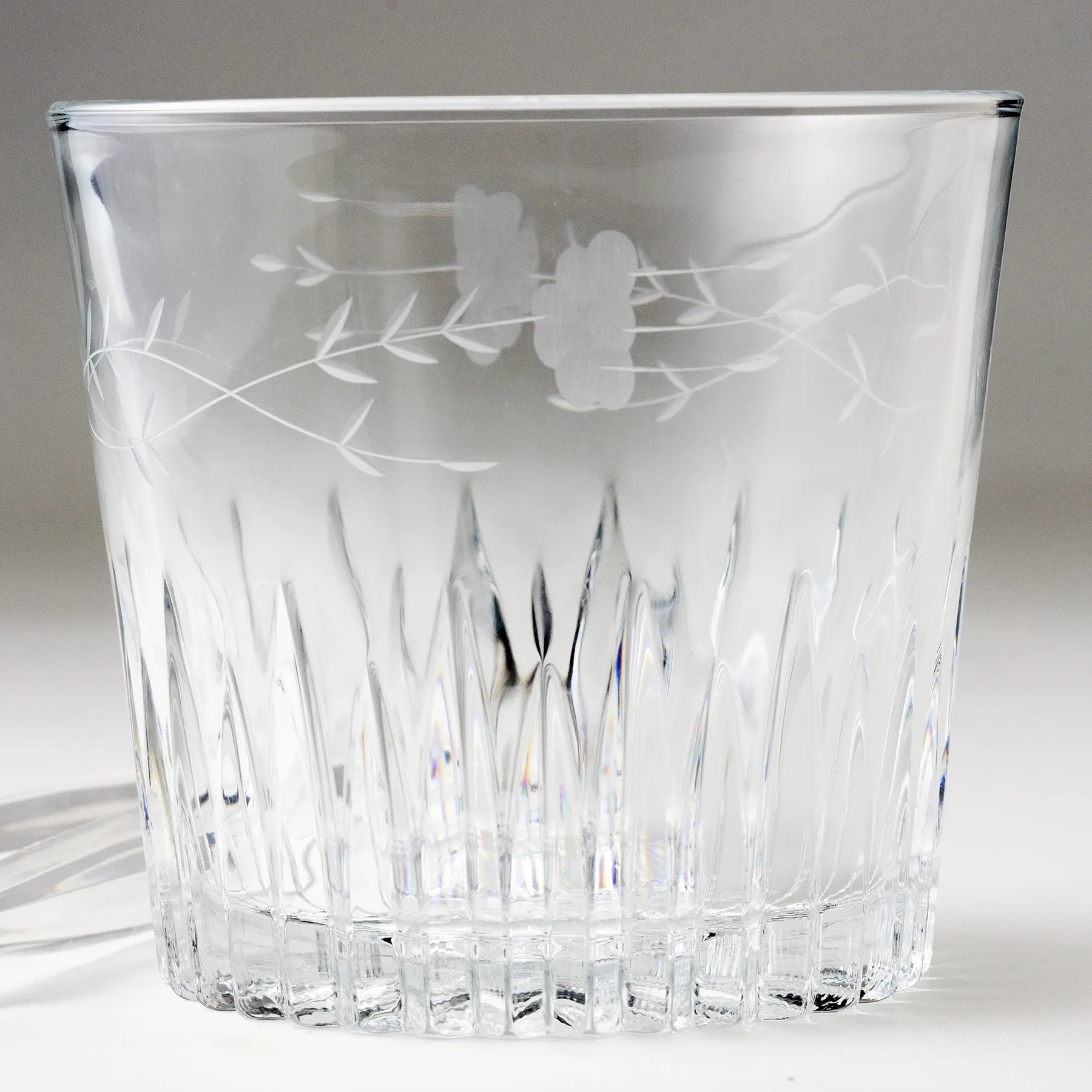 Vintage Princess House Glass Ice Bucket - 5.5" x 6"