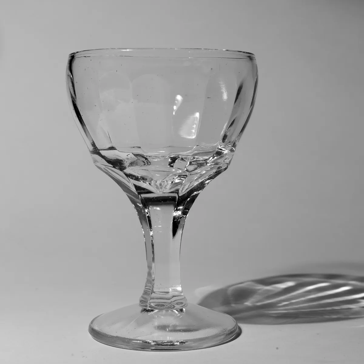 Victorian Antique Pressed Glass Footed Goblet Clear