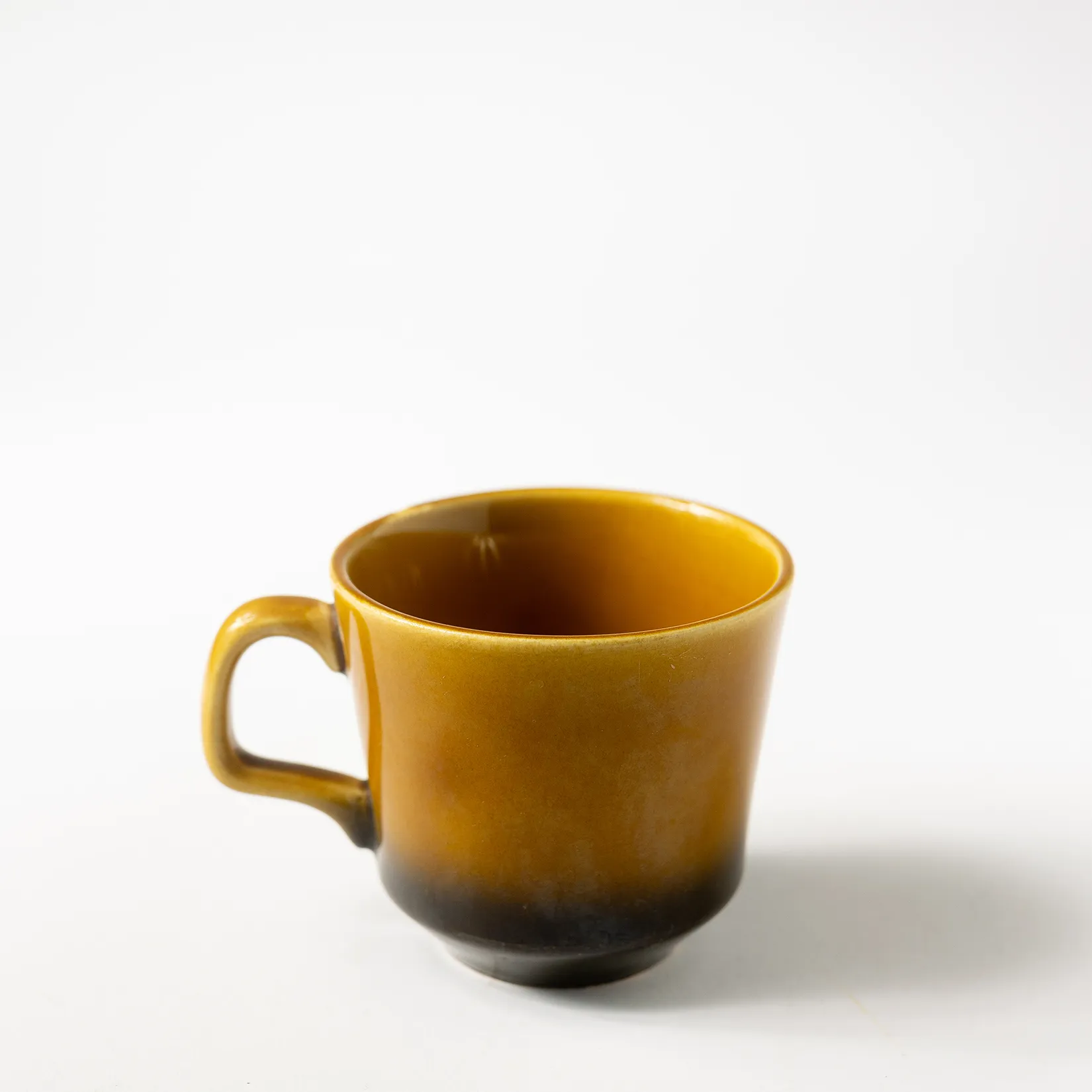 Brown to gold ombre small coffee mug - 3" x 3.25"