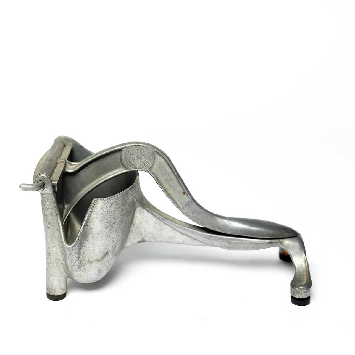 1940's Handheld Free Standing Citrus Juicer Aluminum 