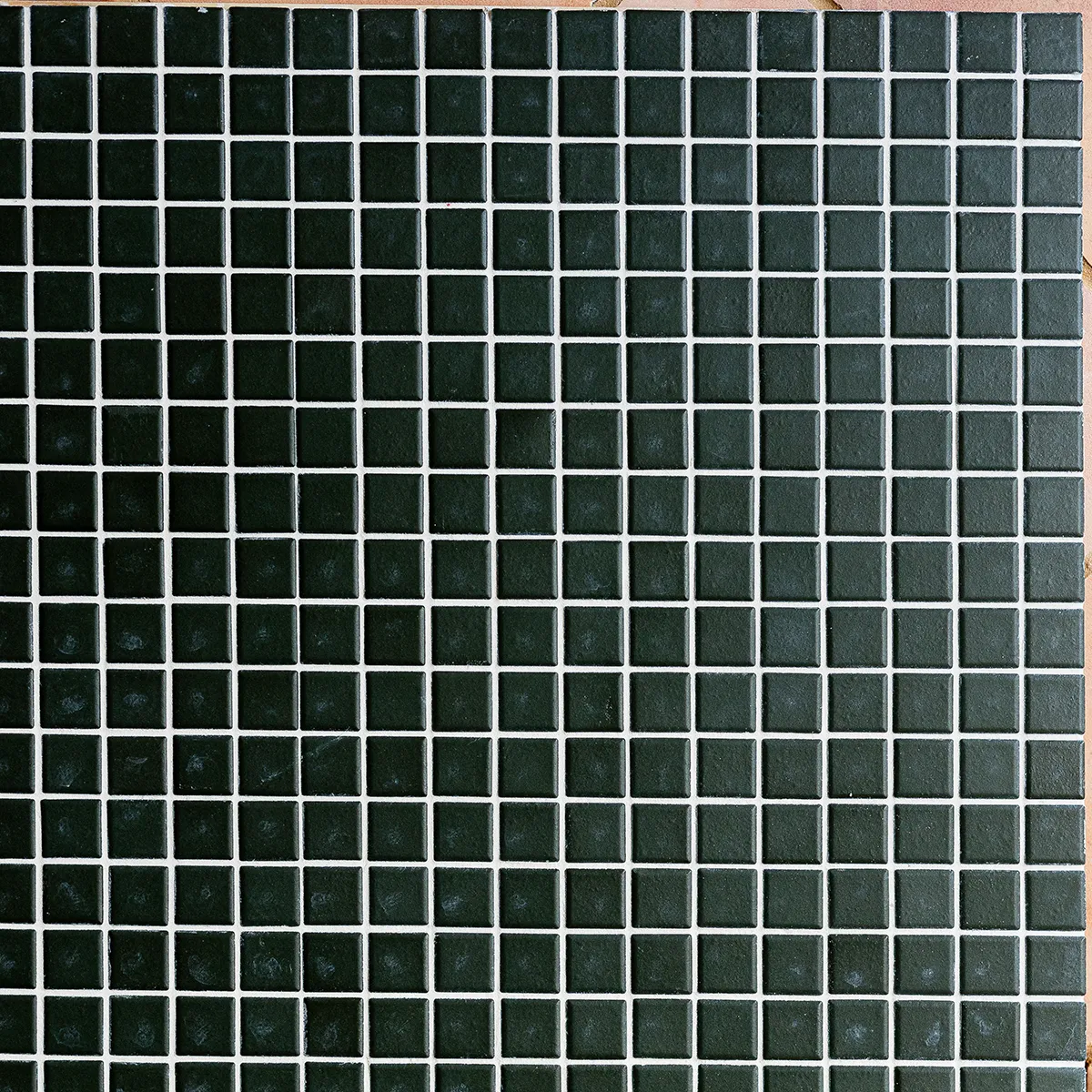 Surface Tile: Deep Dark Green almost Black 1x1 tile board with white grout