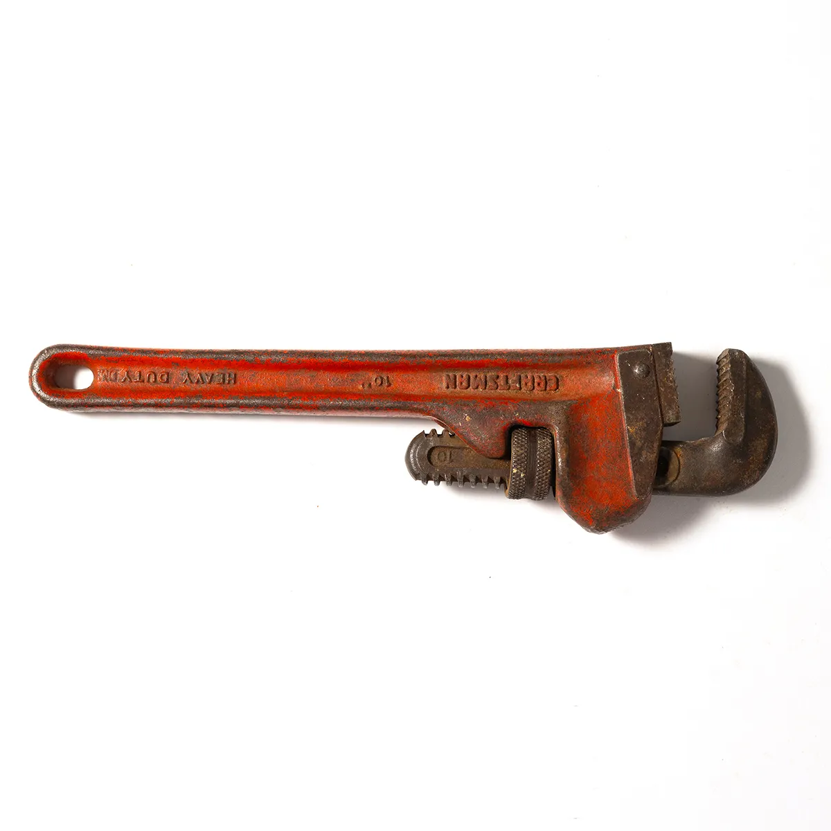 Vintage Tool Craftsman Red Heavy Duty Pipe Wrench