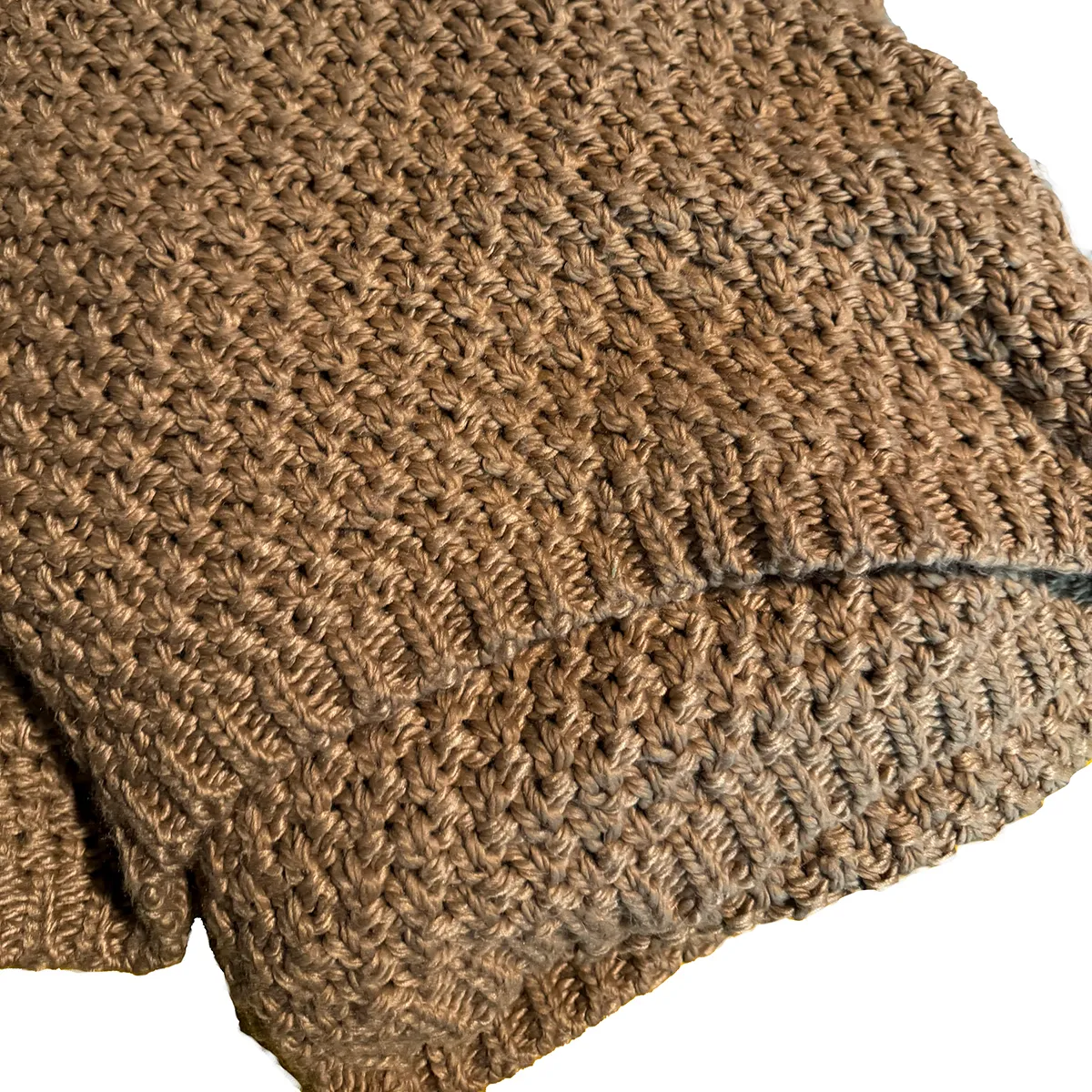 Soft Brown Loose Knit throw blanket