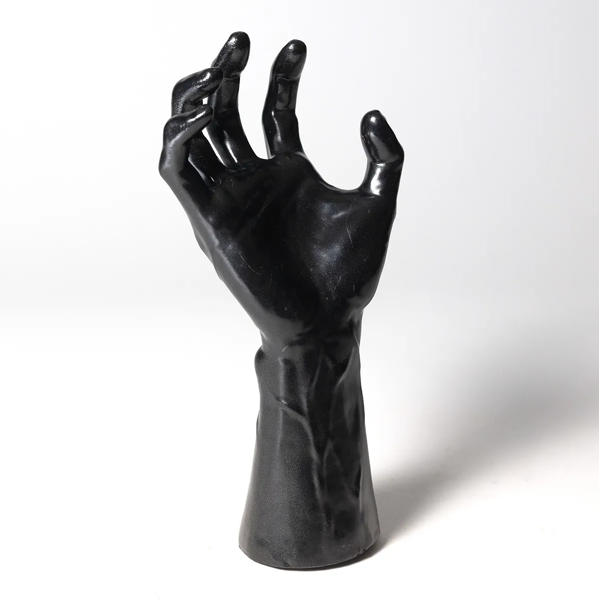 Halloween Decorations Devil Hand Statue Candle Holder Black Demon Hand Sculpture Wall Mounted Gothic Spooky Devil Ornament Home
