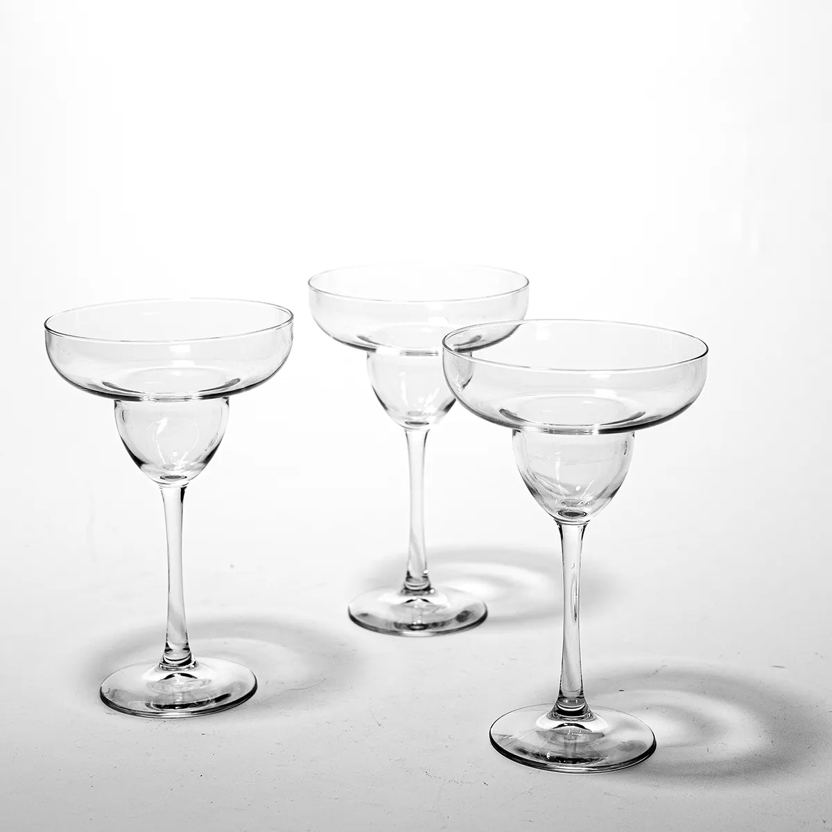 Clear Smooth Stemmed Margarita Glass Wide Bowl Great for Desserts