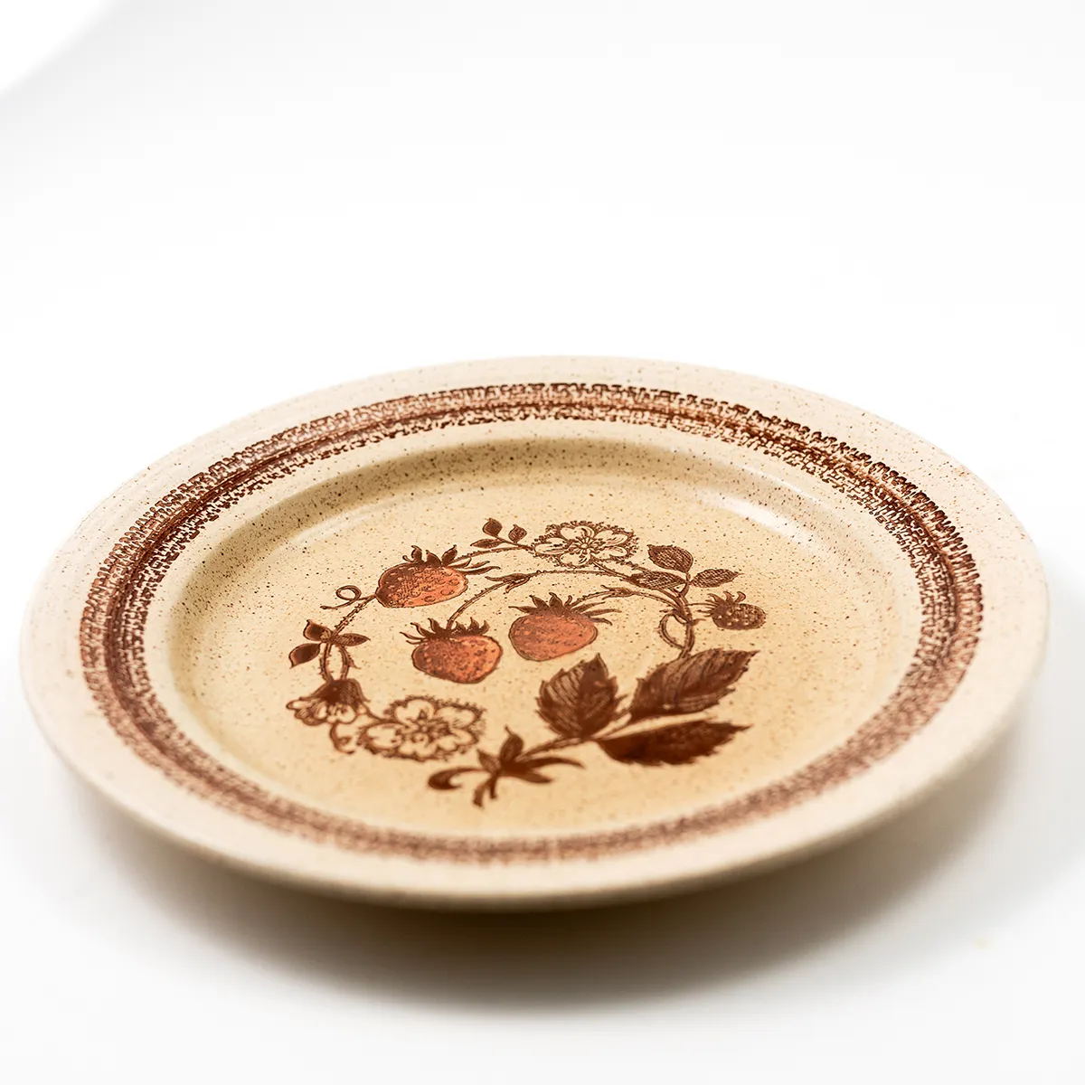 Mid Century Modern Wild Strawberry dinner plate Cottagecore - 10.75" 