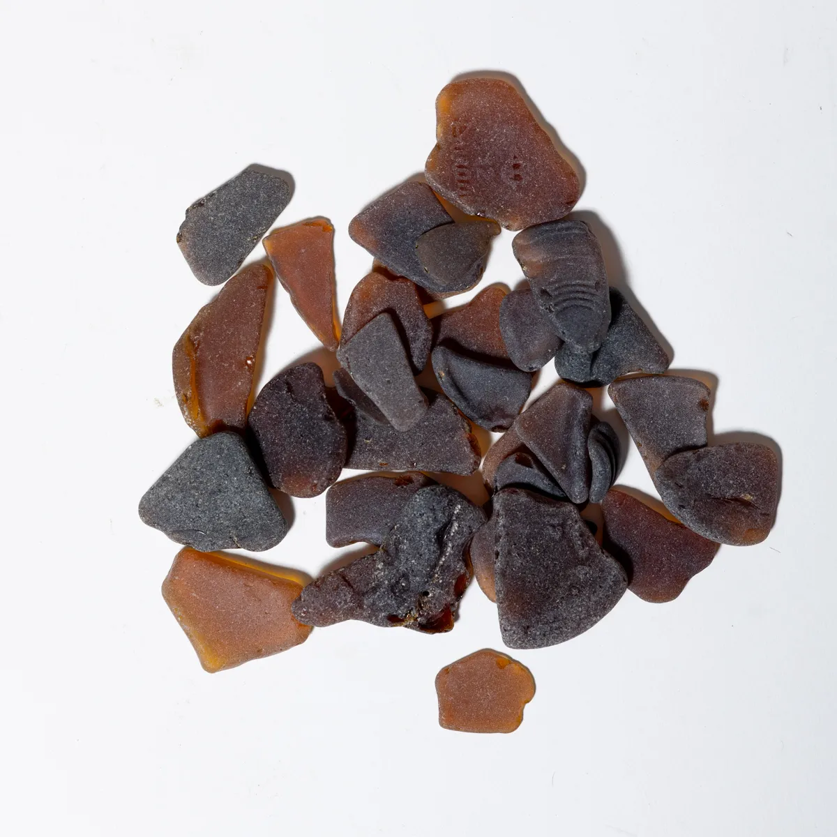 Natural Sea Glass Beach Glass Surf-Tumbled Brown Genuine Long Beach, CA