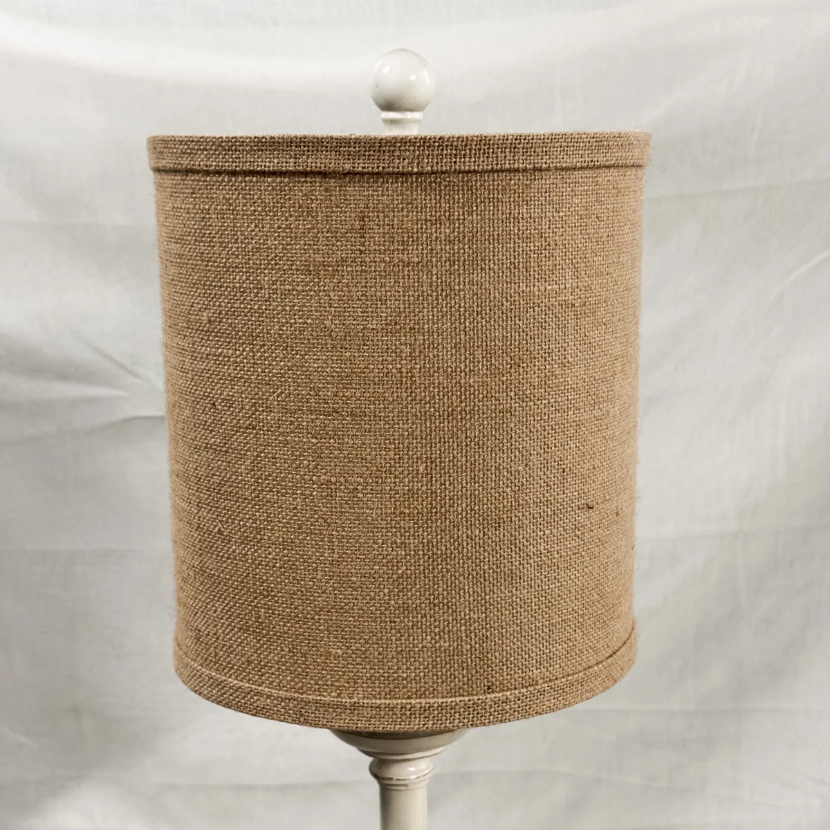 Fabric Drum Lampshade Spider Attachment Burlap Natural