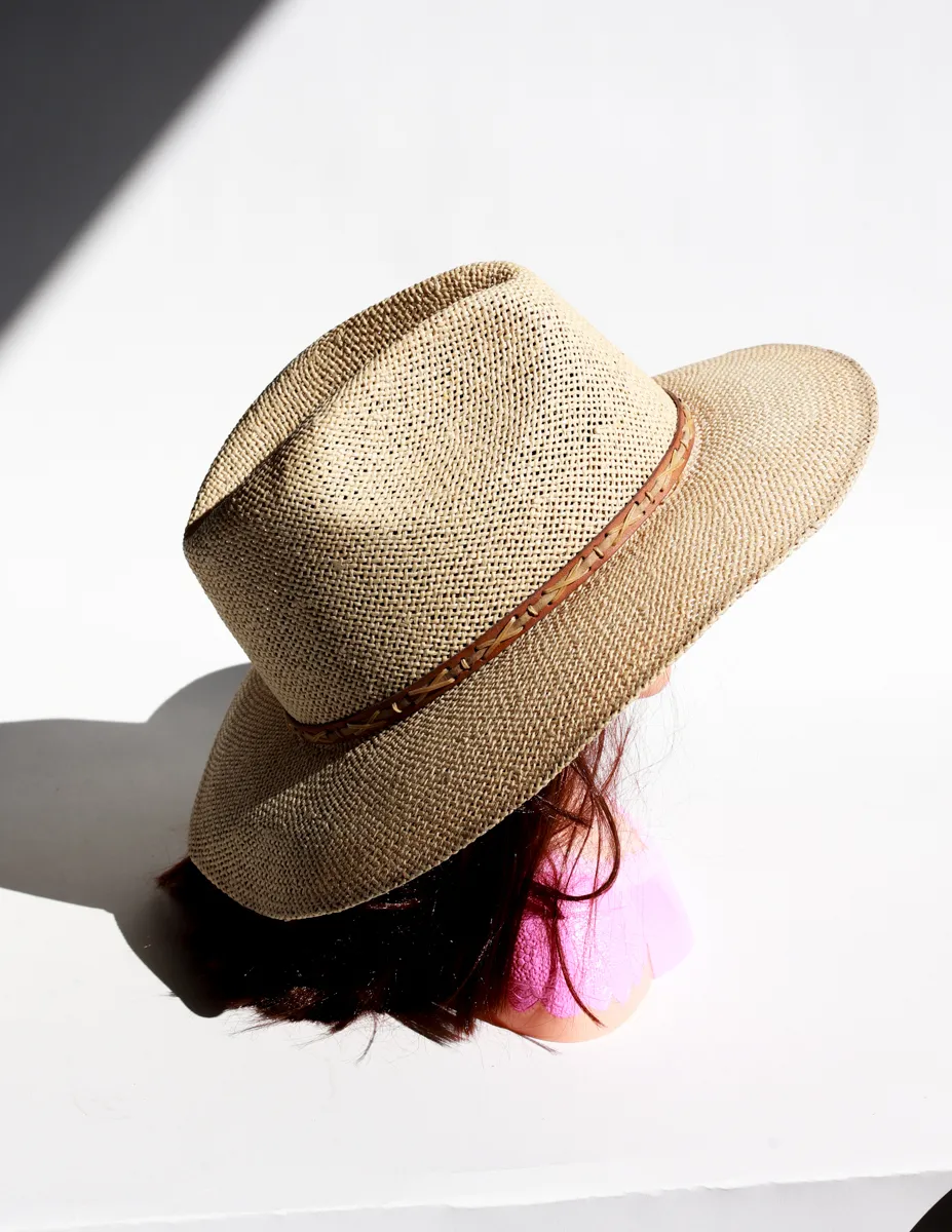 Camel Fine Raffia Adventurer Hat, Used. Wear. Loved.