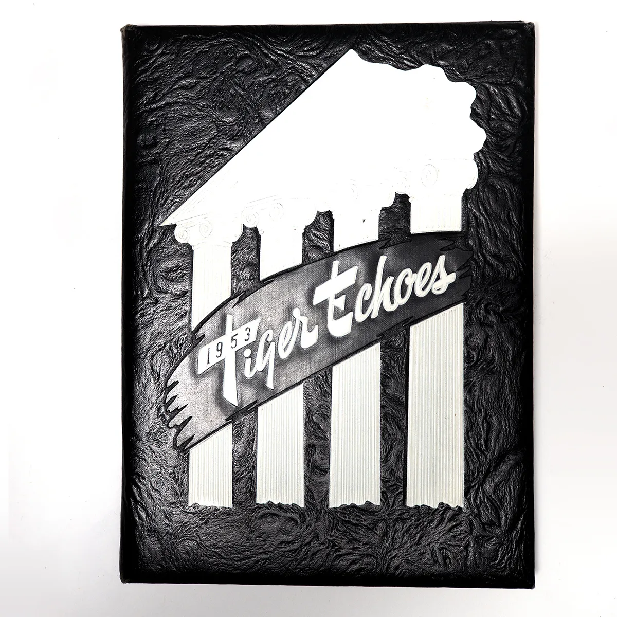 Antique Black and White leather bound yearbook