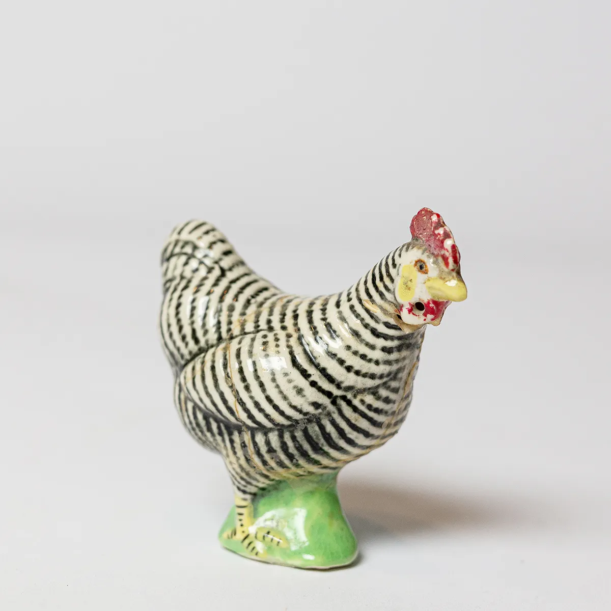 Mid Century Modern Small Ceramic Salt Shaker Chicken