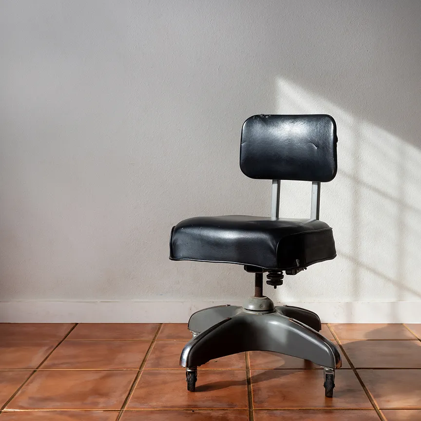 Vintage Black Art Deco Office Chair