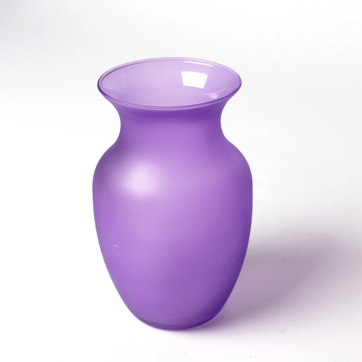 Frosted Purple Flower Vase